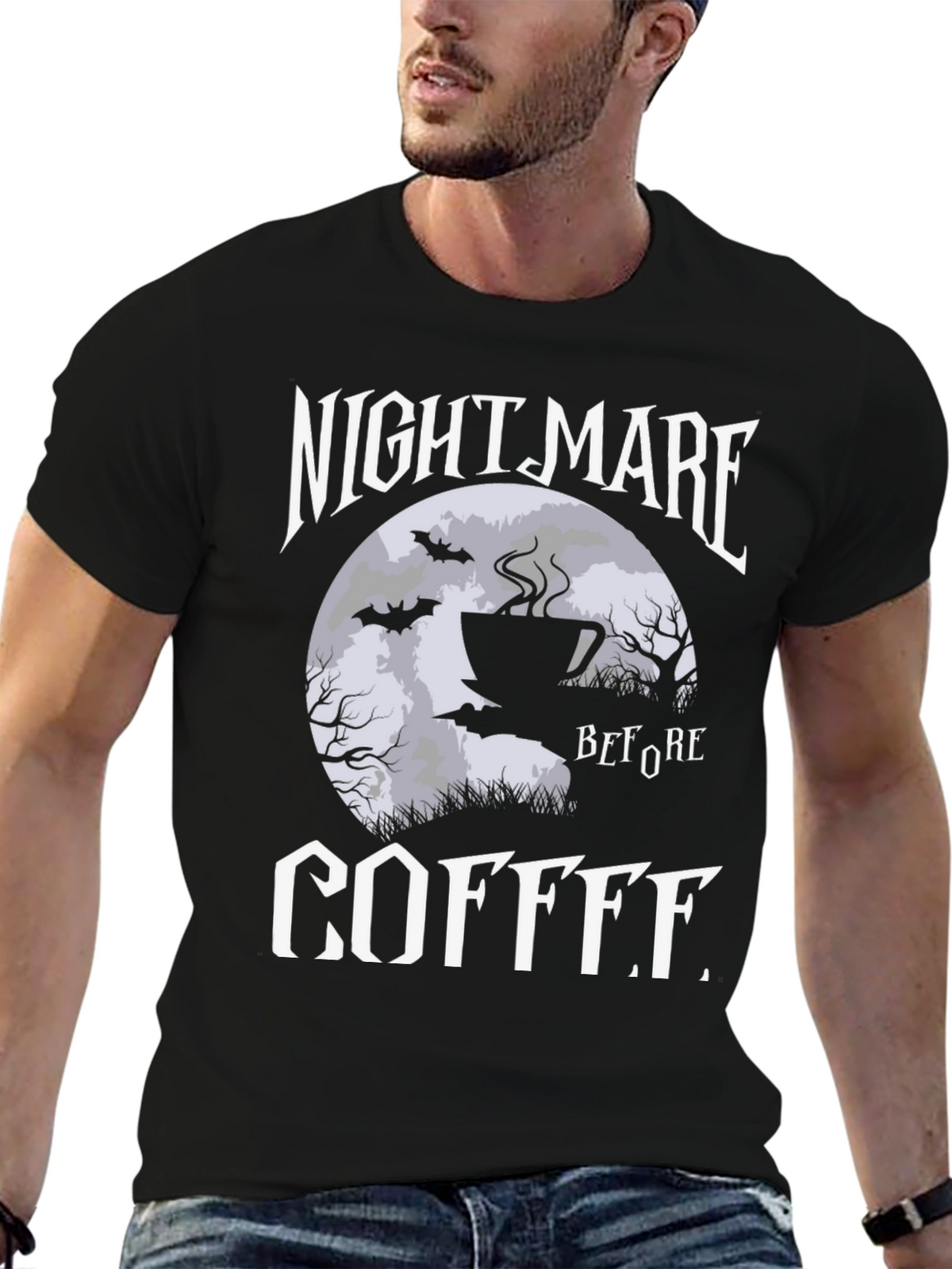 Nightmare Before Coffee Graphic T-Shirt