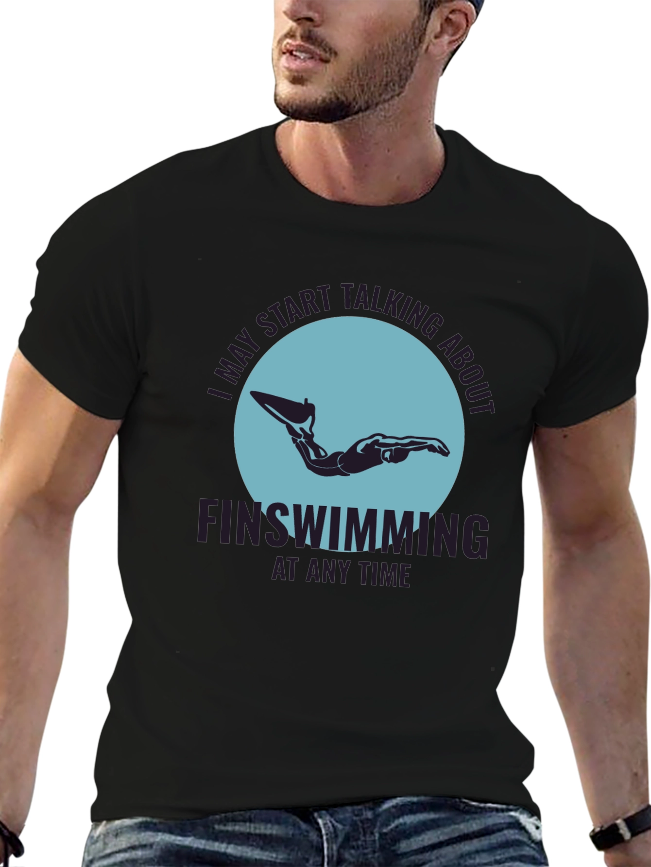 Finswimming Graphic Tee - Sporty & Stylish