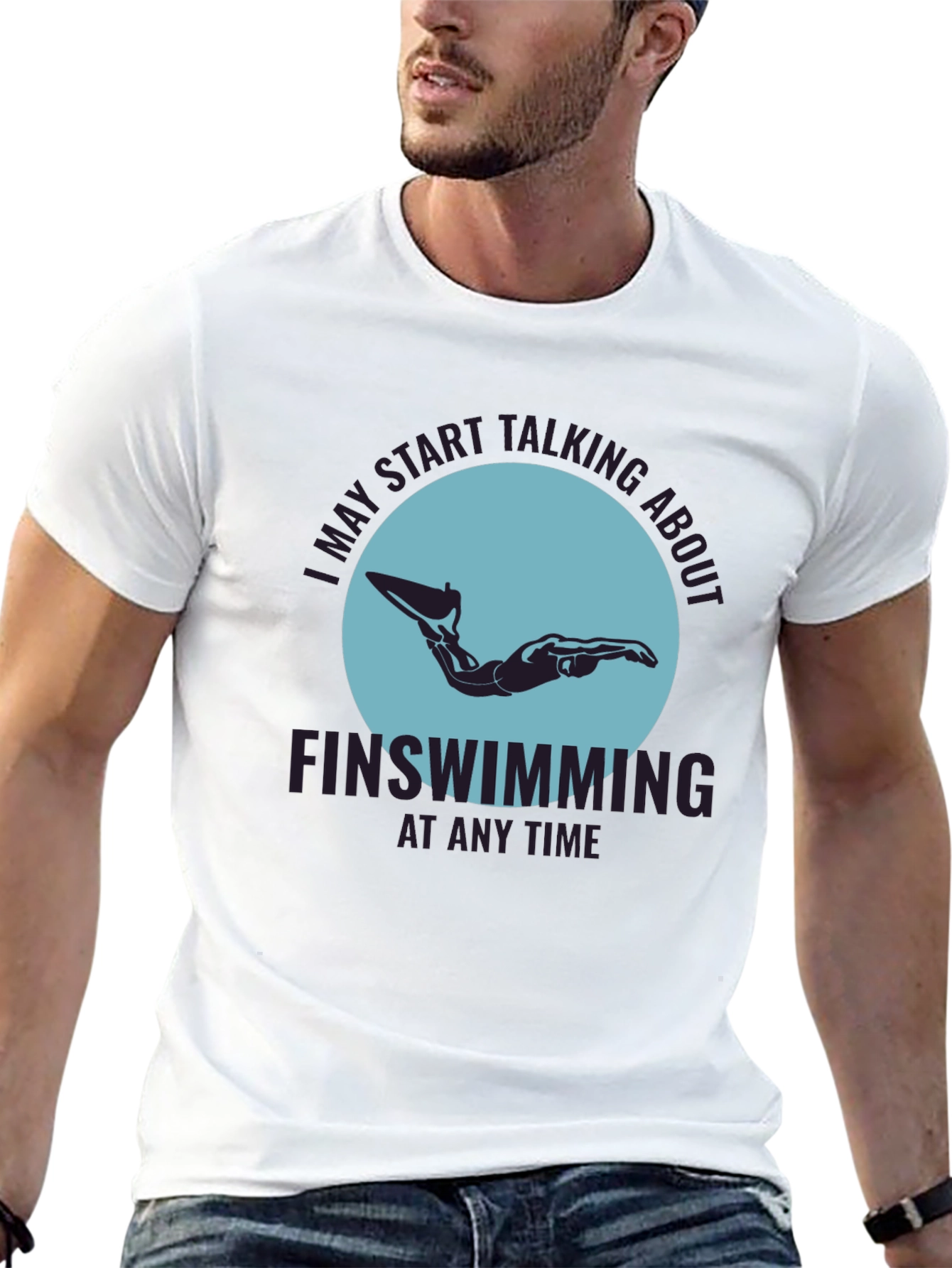 Finswimming Graphic Tee - Sporty & Stylish