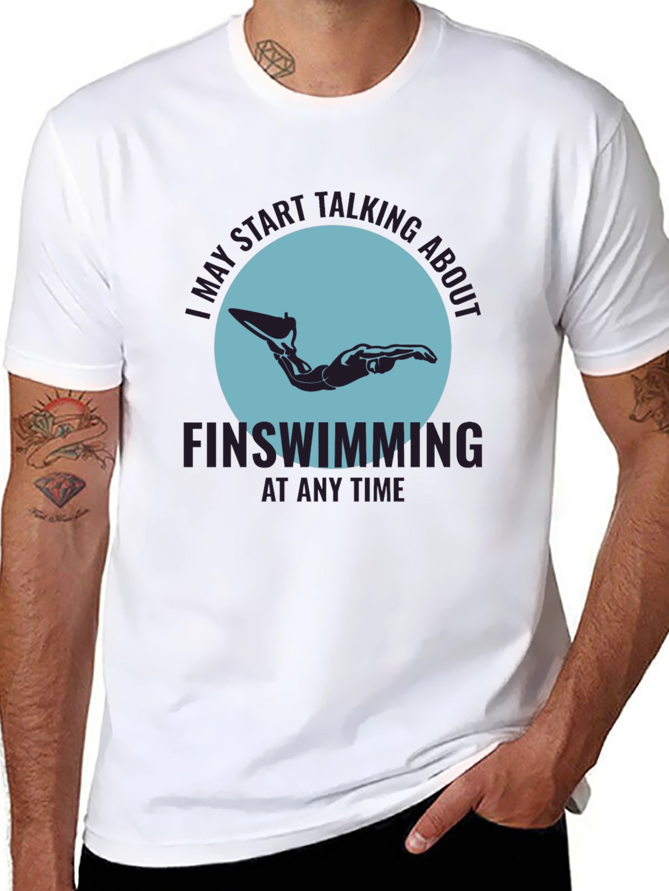 Finswimming Graphic Tee - Sporty & Stylish