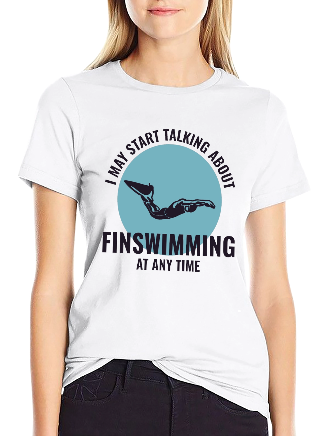 Finswimming Graphic Tee - Sporty & Stylish