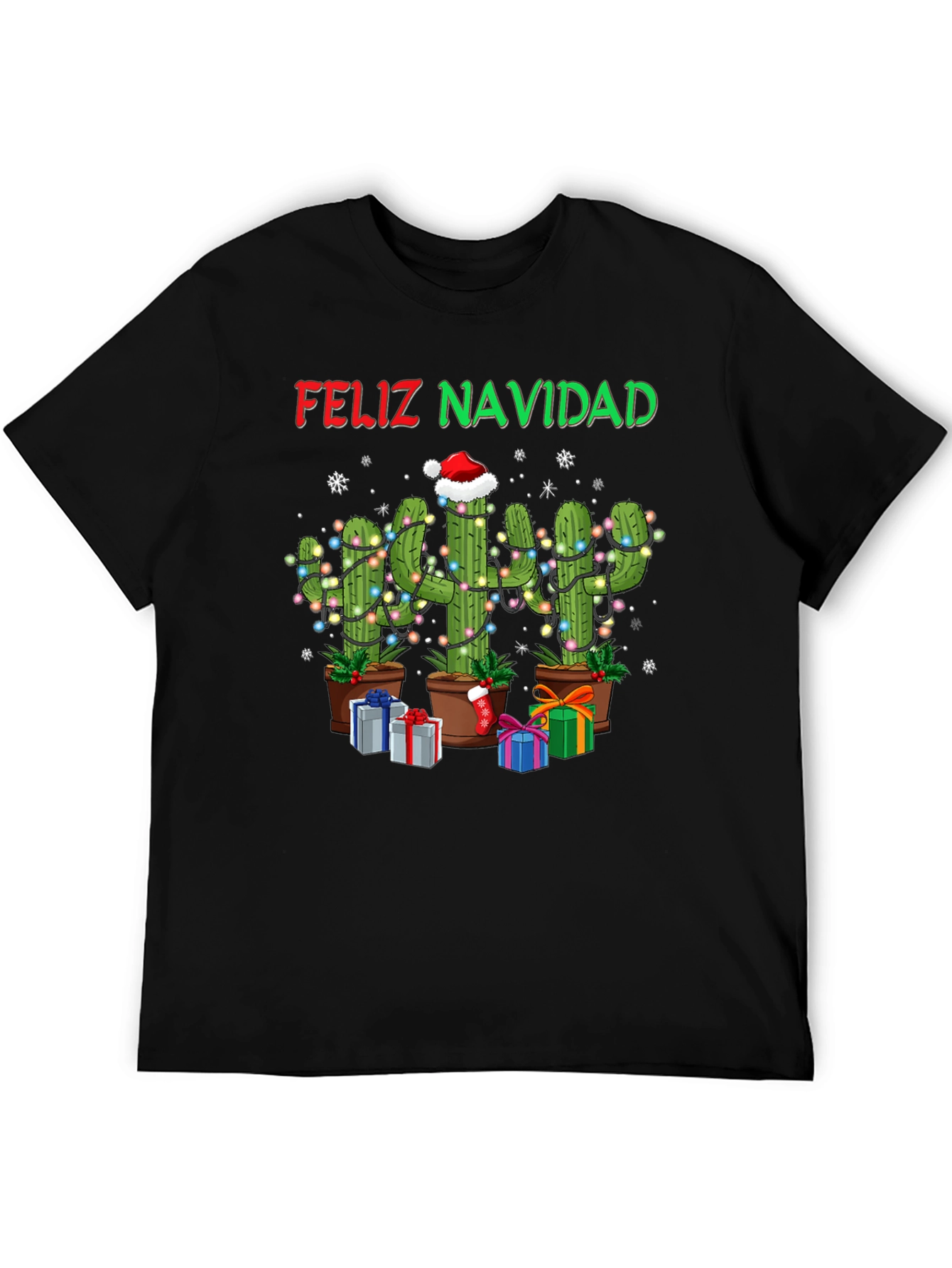 Feliz Navidad Cactus Christmas T-Shirt
