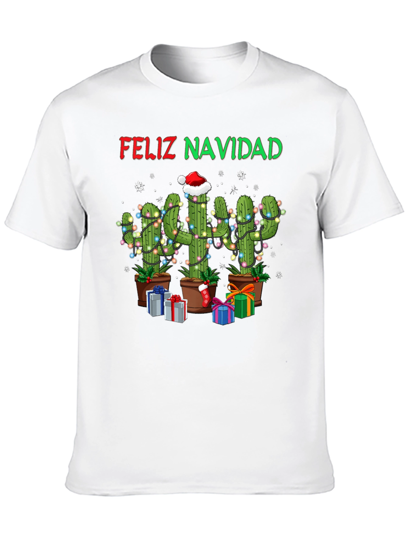 Feliz Navidad Cactus Christmas T-Shirt