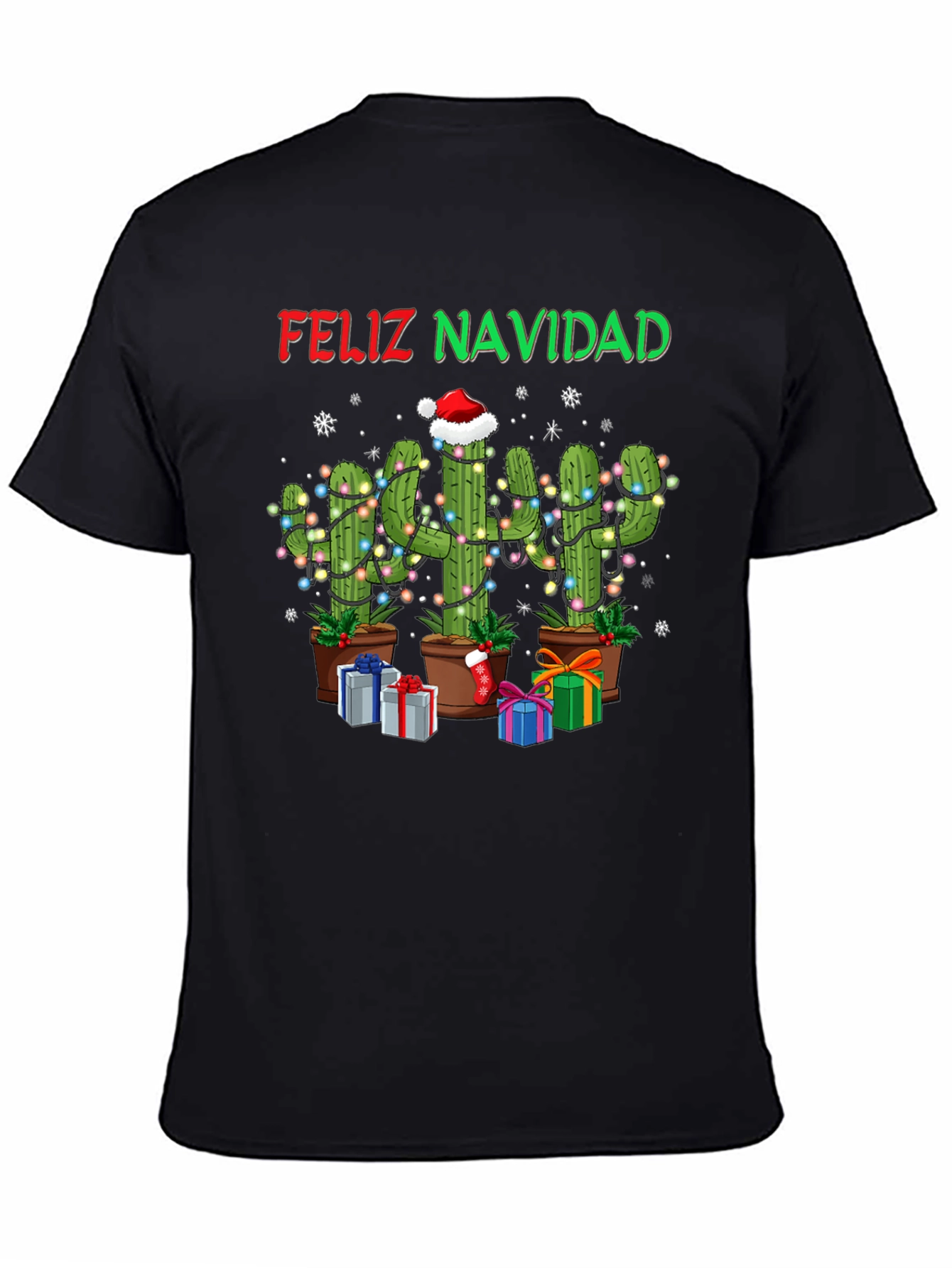 Feliz Navidad Cactus Christmas T-Shirt