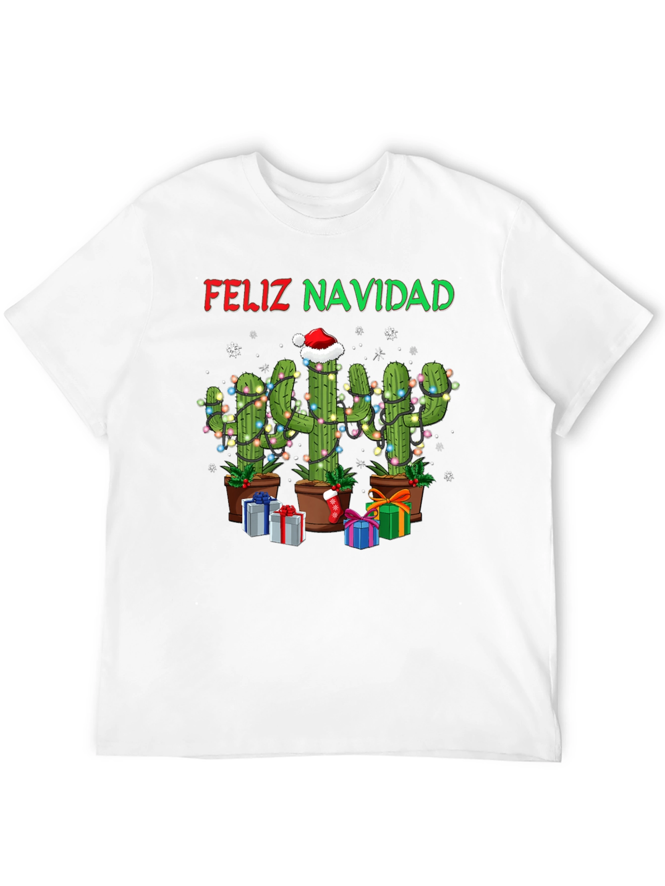Feliz Navidad Cactus Christmas T-Shirt