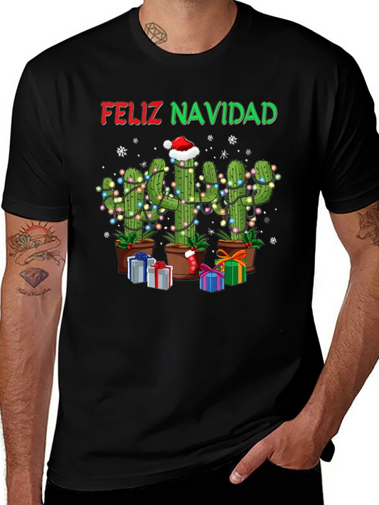 Feliz Navidad Cactus Christmas T-Shirt