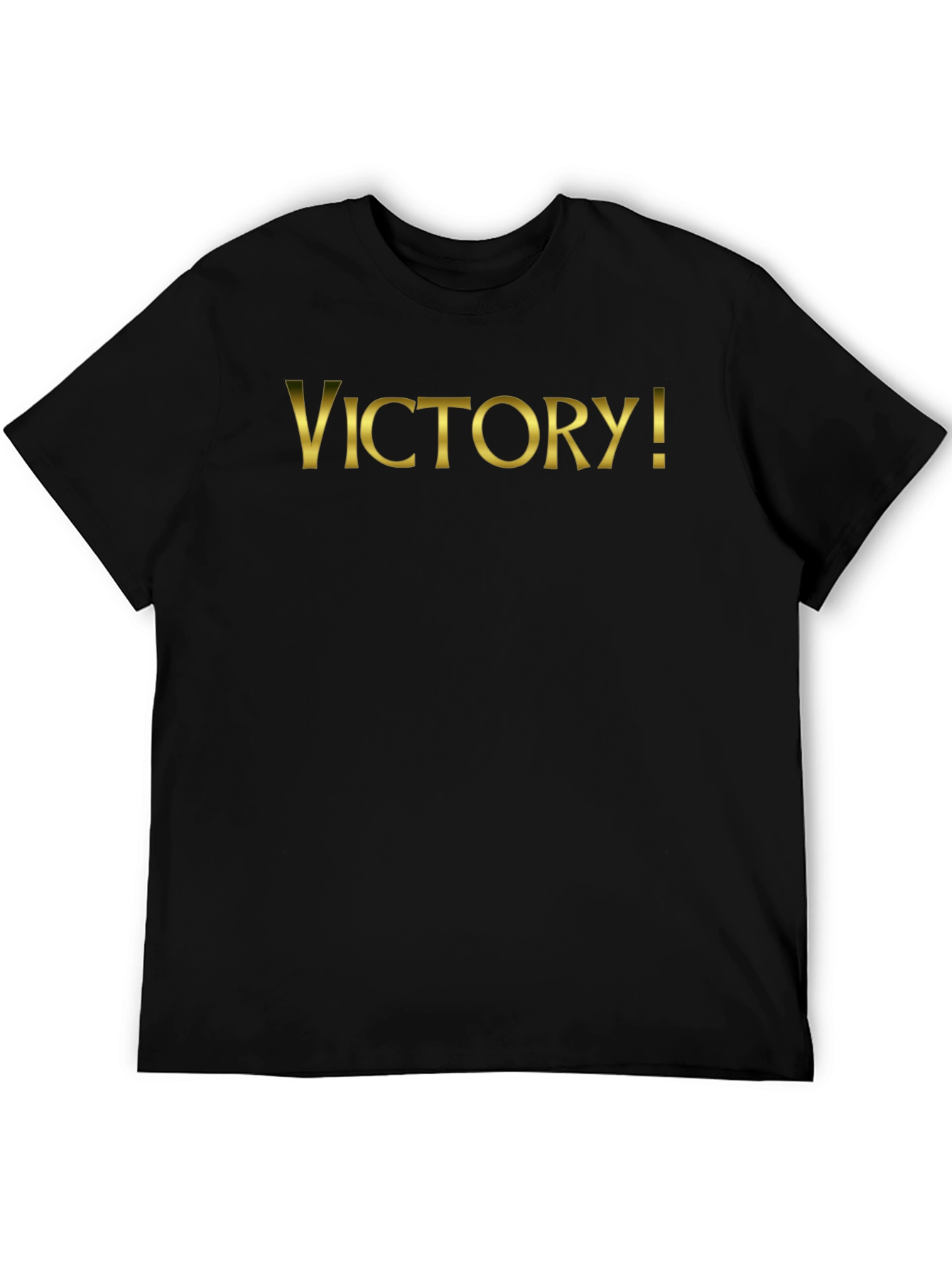 Victory! T-Shirt - Gold Lettering on Black
