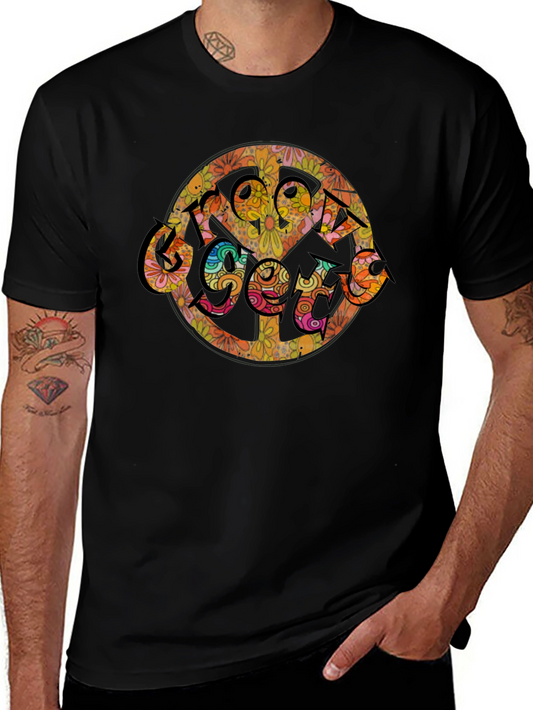 Groovy Retro Floral Peace Sign T-Shirt