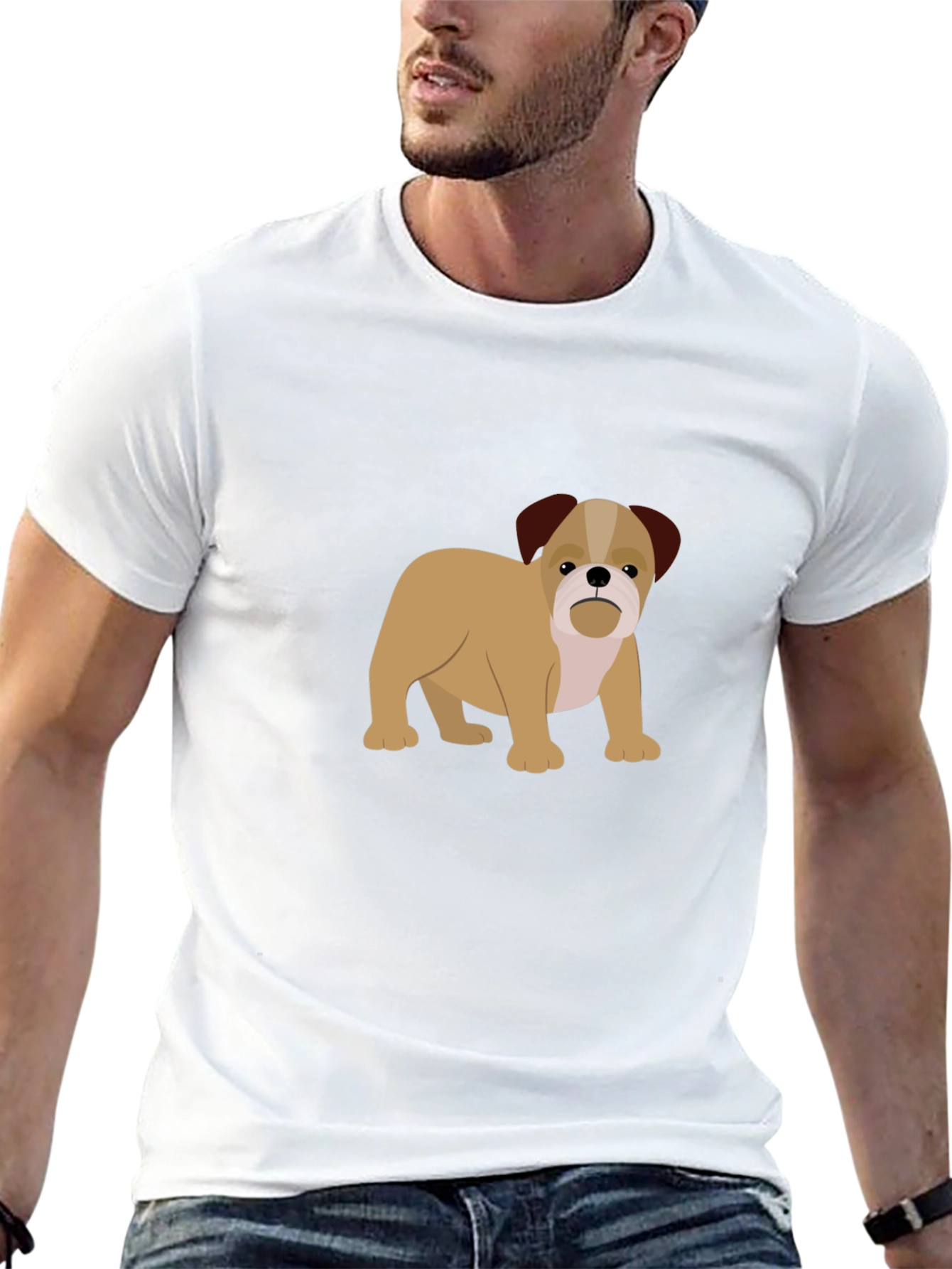 Bulldog Graphic Black T-Shirt