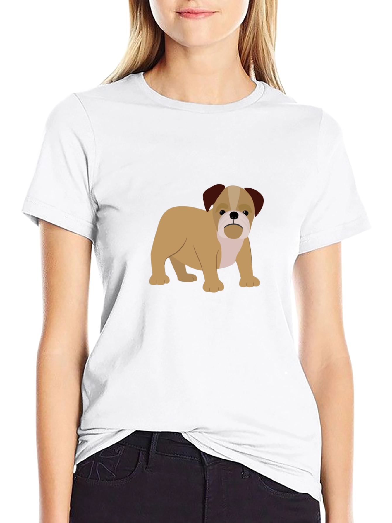 Bulldog Graphic Black T-Shirt