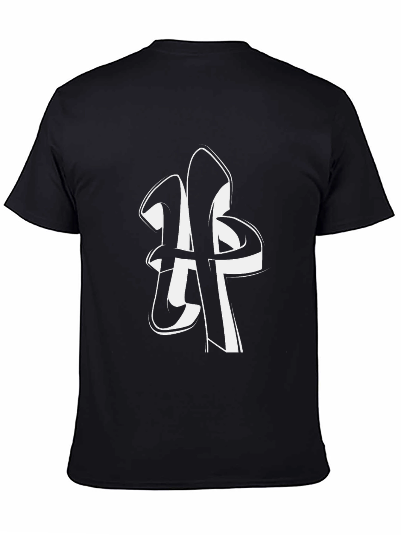 Bold Graphic Tee - Black Cotton Shirt