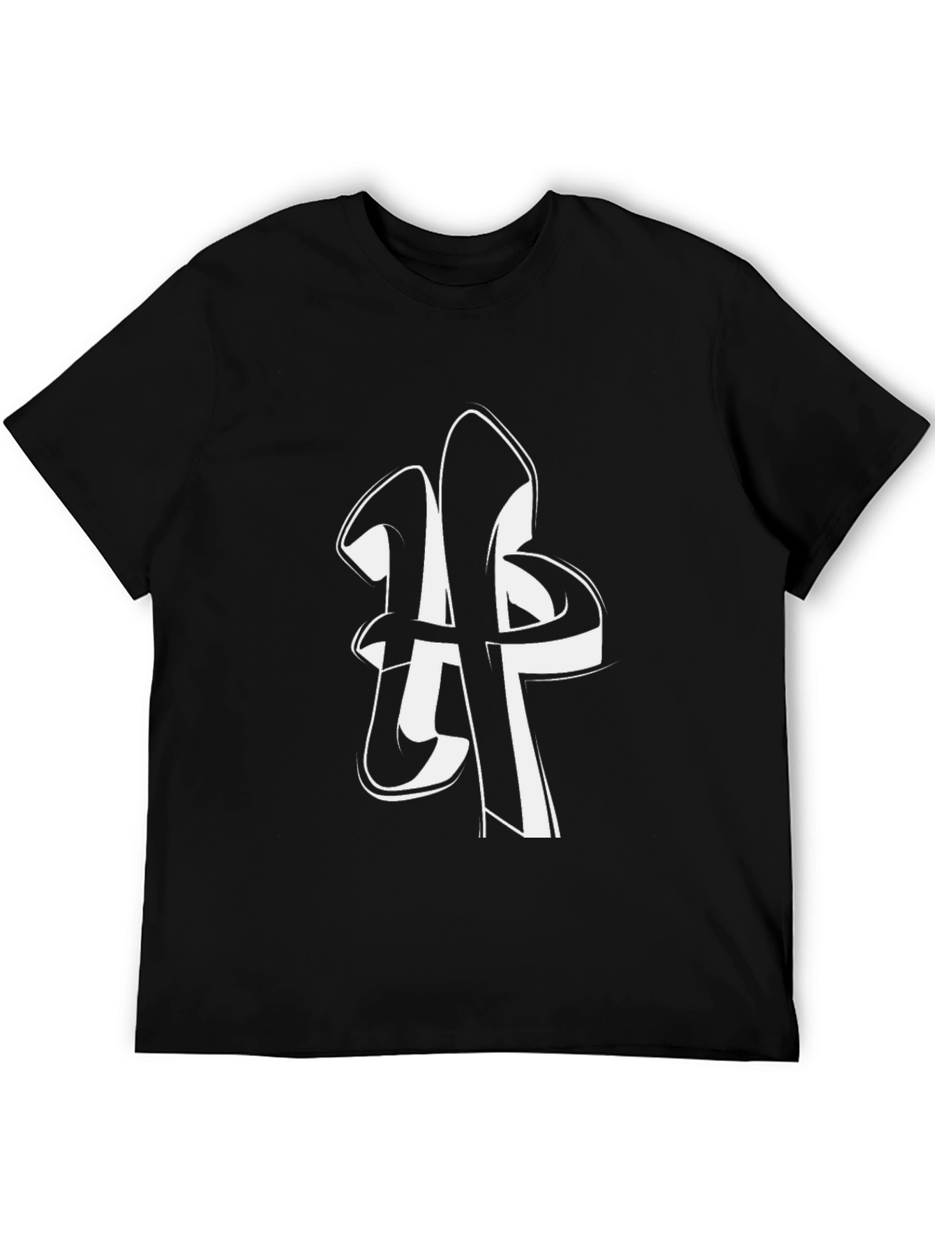 Bold Graphic Tee - Black Cotton Shirt