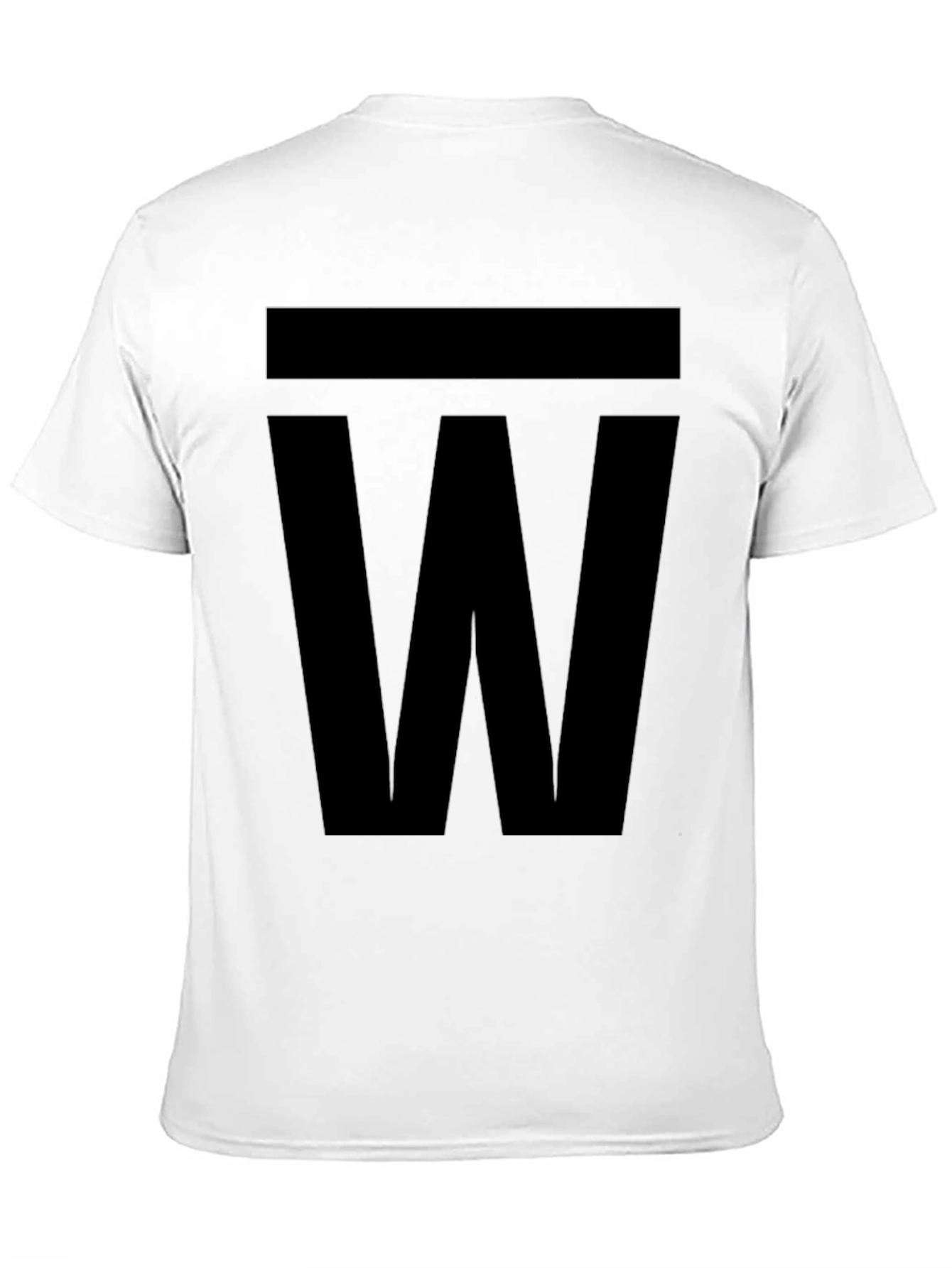 Bold W Graphic Tee - Classic Black Cotton T-Shirt