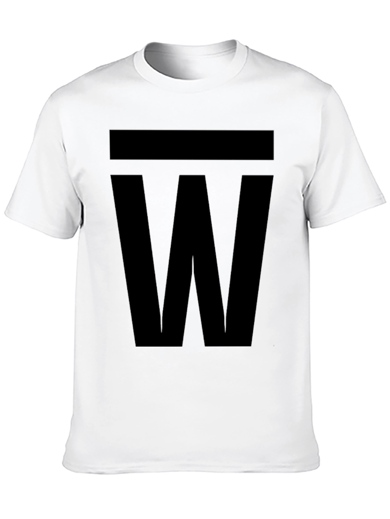 Bold W Graphic Tee - Classic Black Cotton T-Shirt