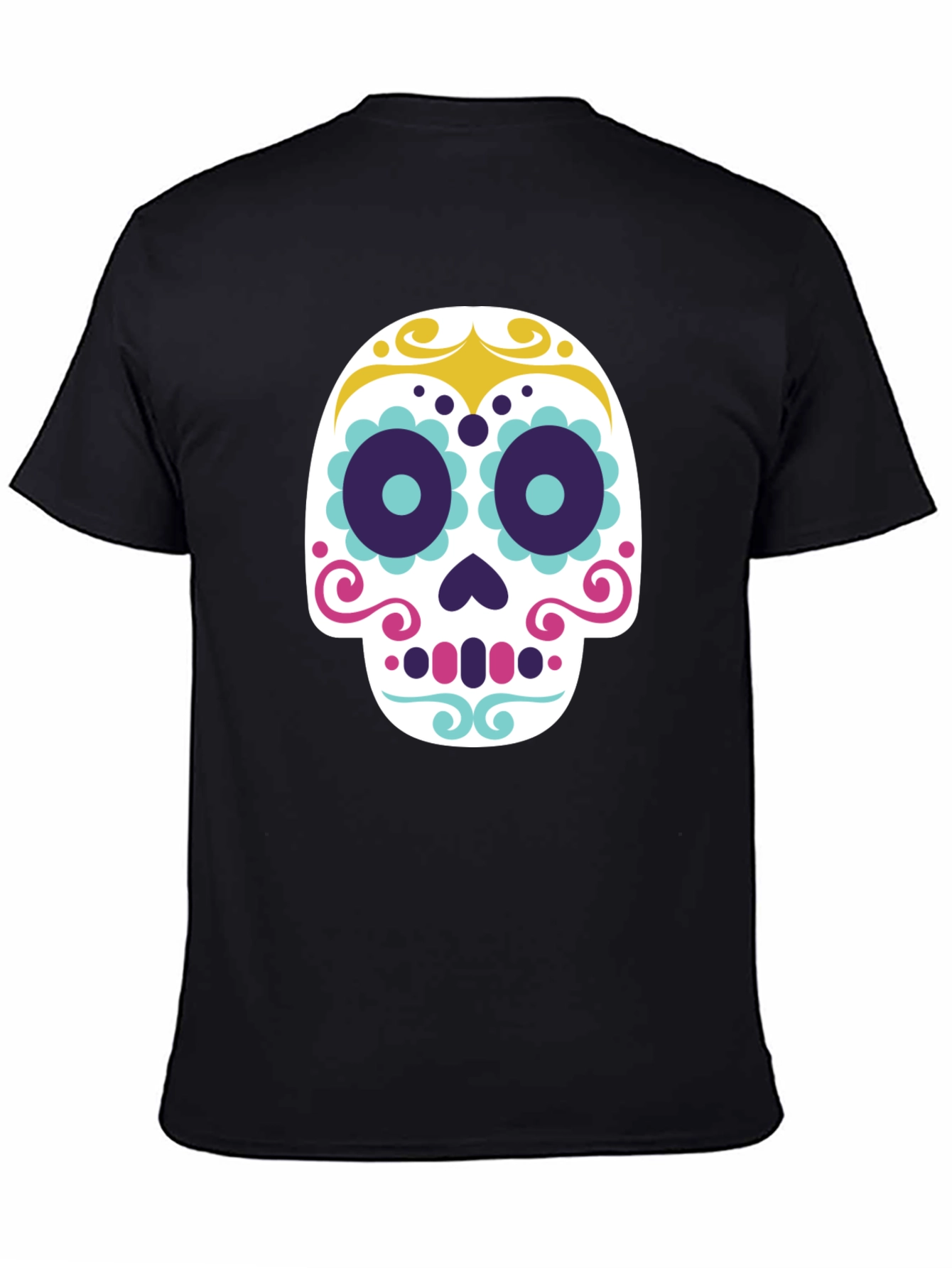 Sugar Skull Graphic Tee - Mens Black T-Shirt