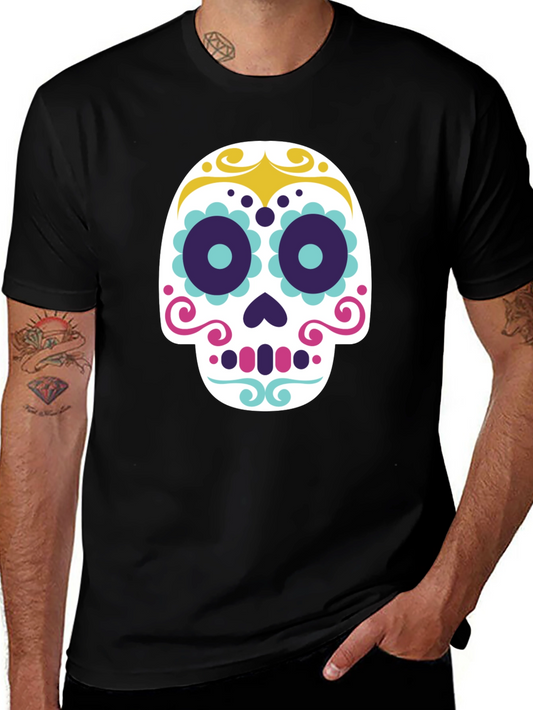 Sugar Skull Graphic Tee - Mens Black T-Shirt