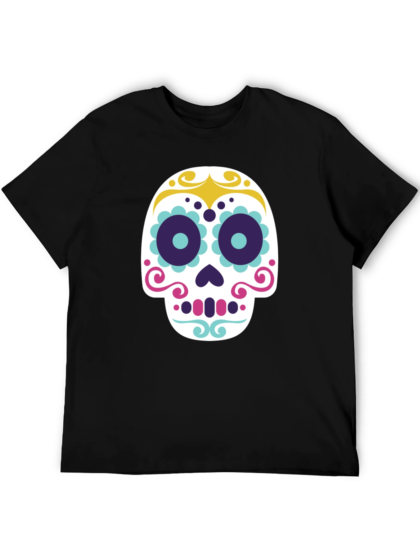 Sugar Skull Graphic Tee - Mens Black T-Shirt