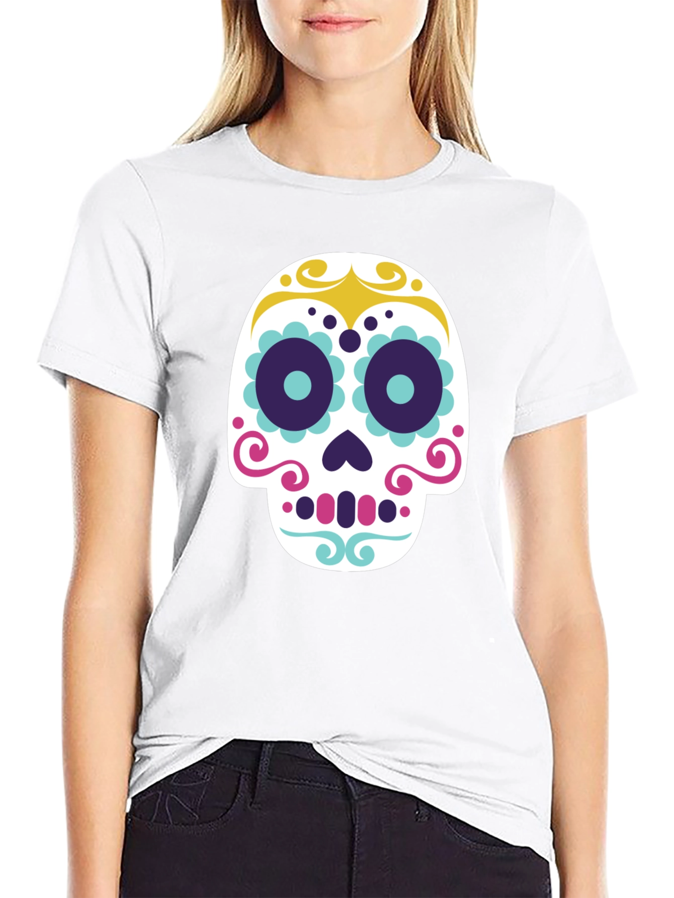 Sugar Skull Graphic Tee - Mens Black T-Shirt