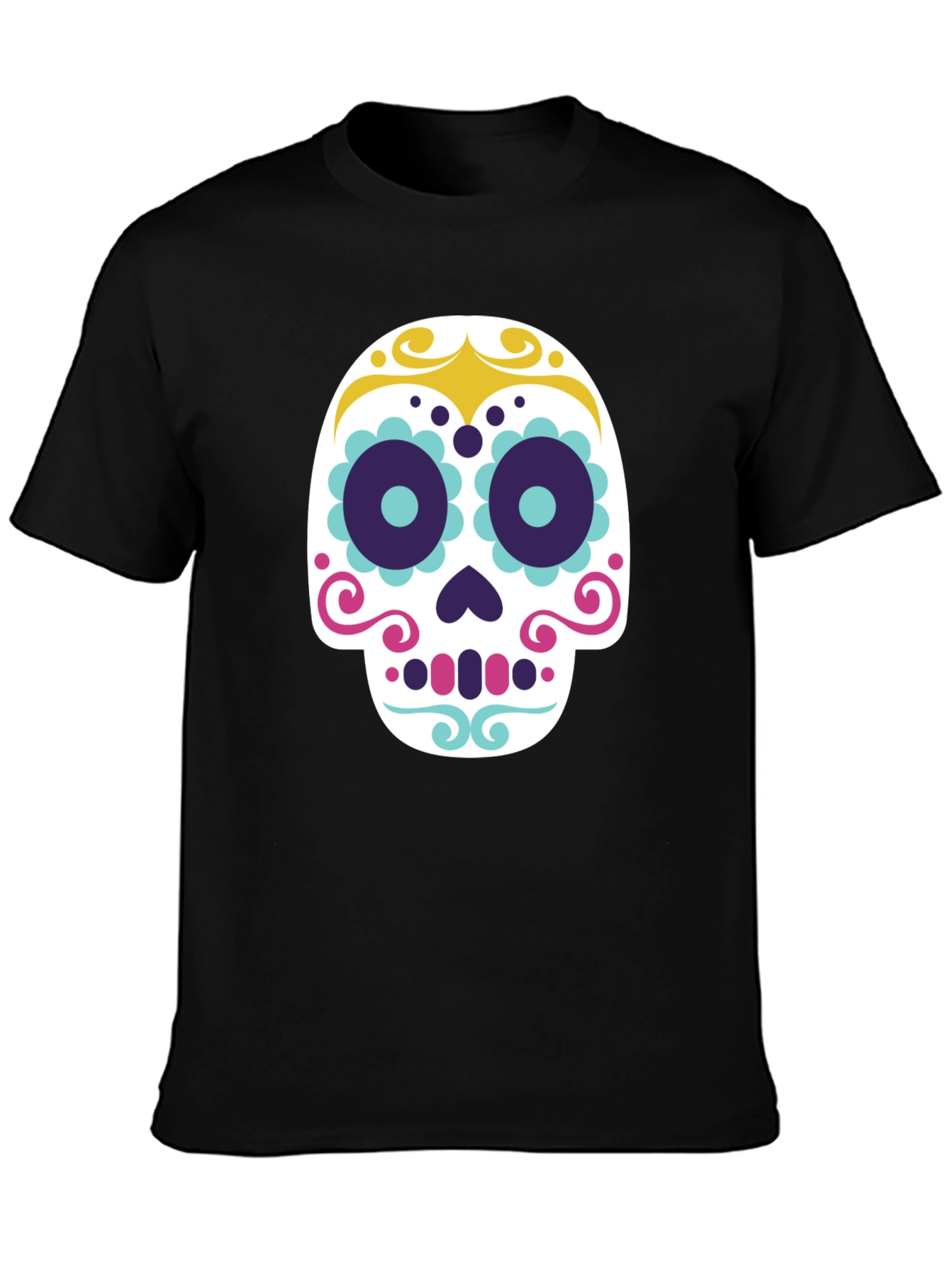 Sugar Skull Graphic Tee - Mens Black T-Shirt