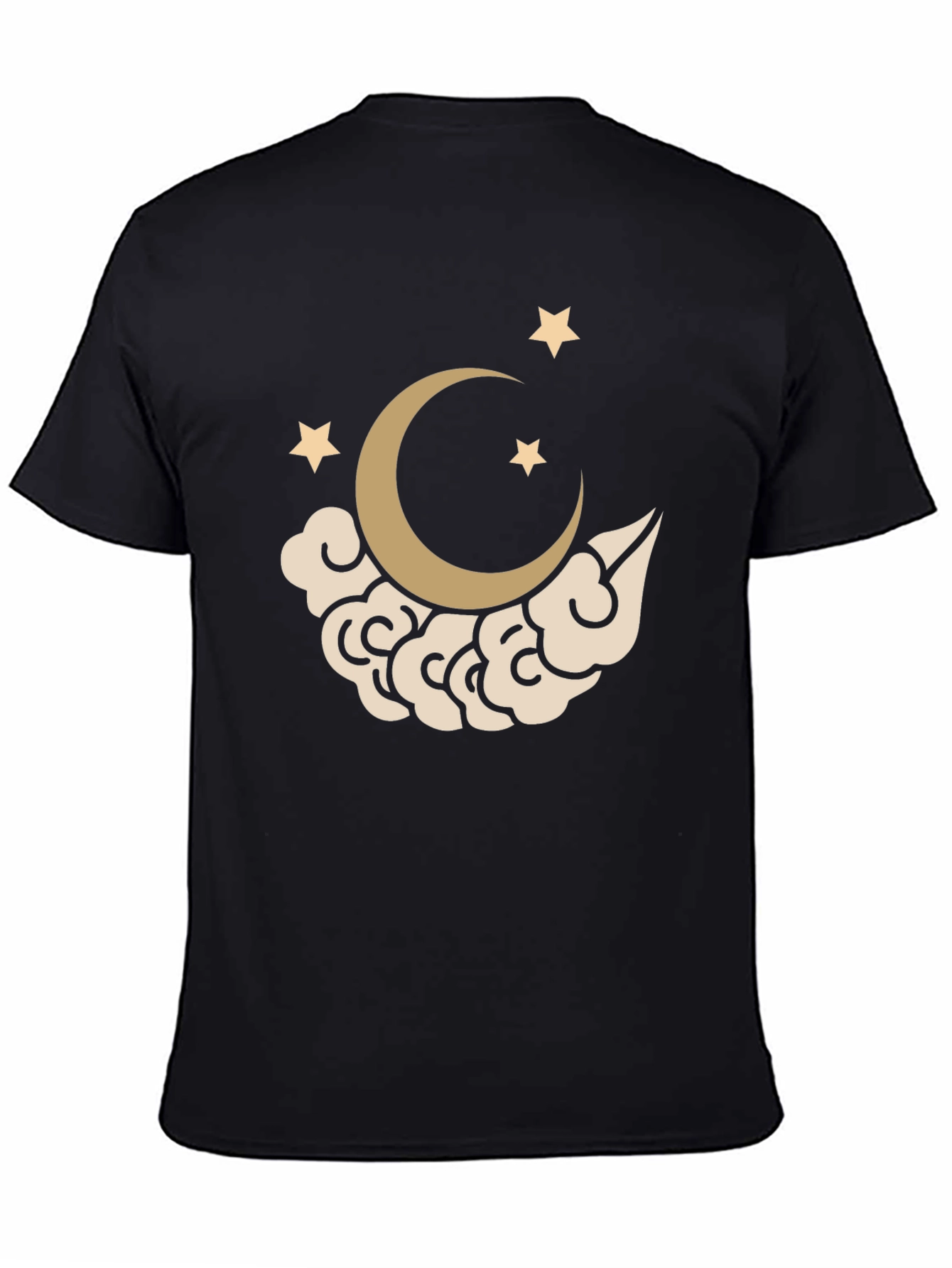 Moon & Stars Graphic T-Shirt - Black