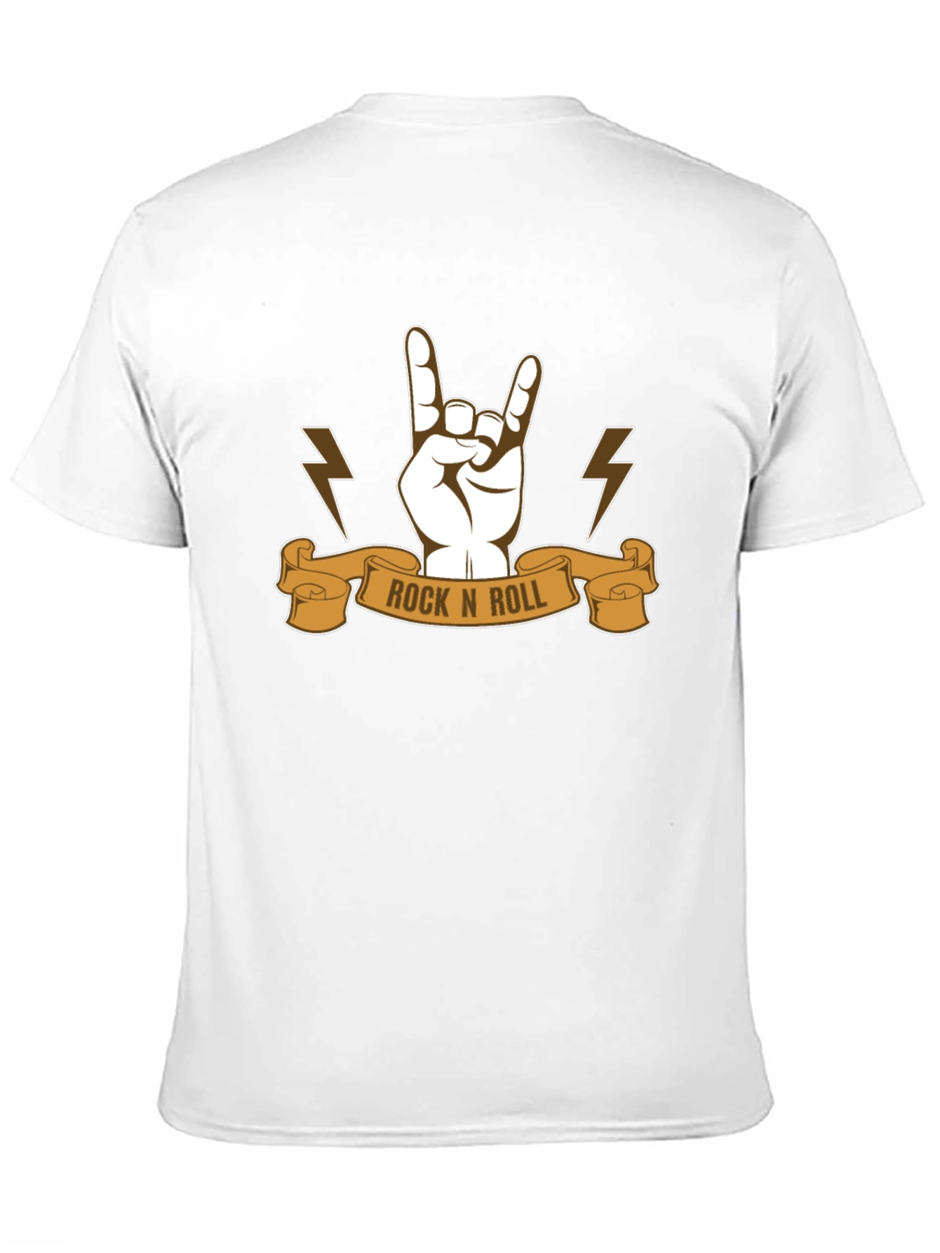 Rock N Roll Graphic Tee - Black Cotton T-Shirt