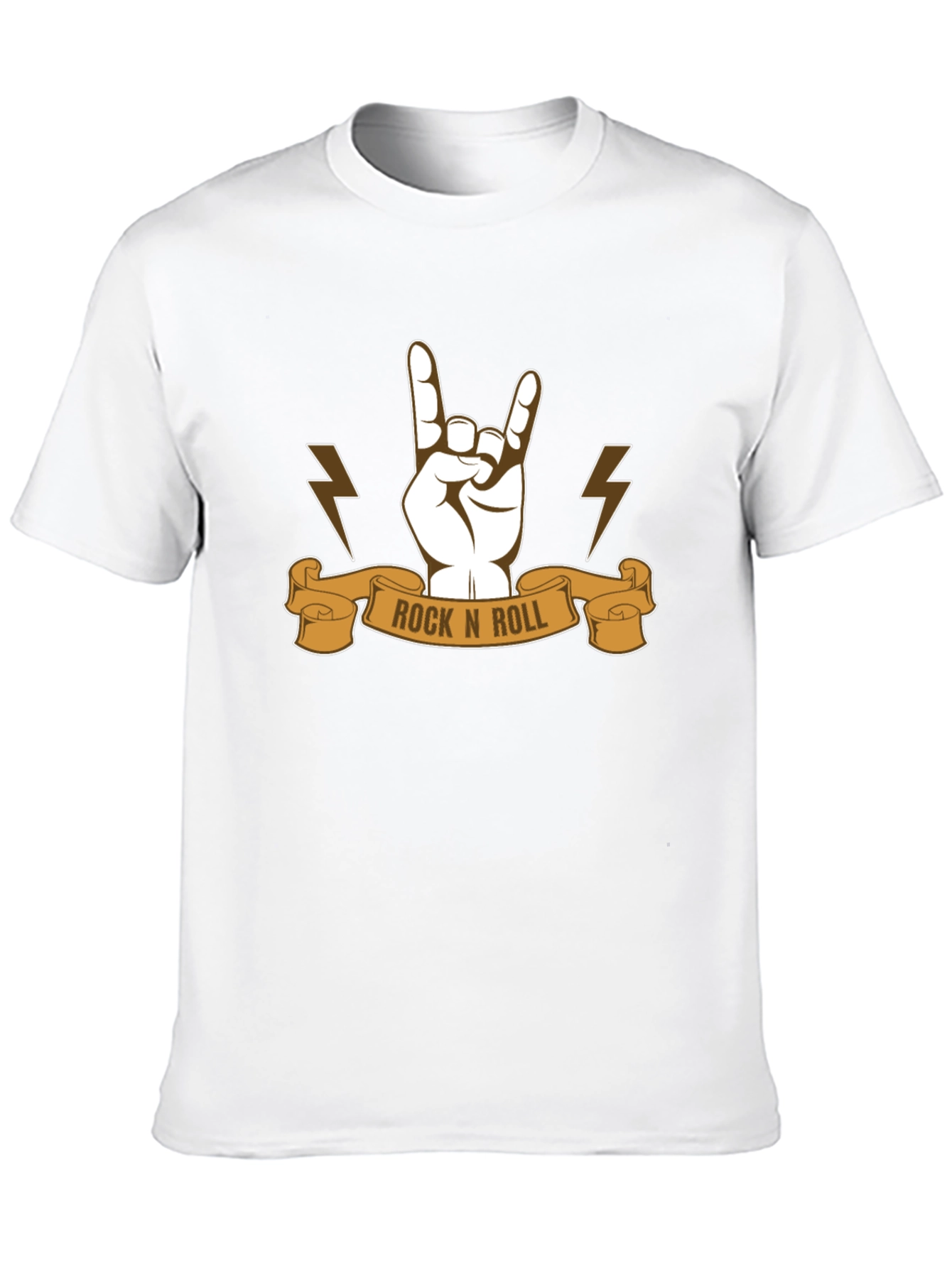 Rock N Roll Graphic Tee - Black Cotton T-Shirt