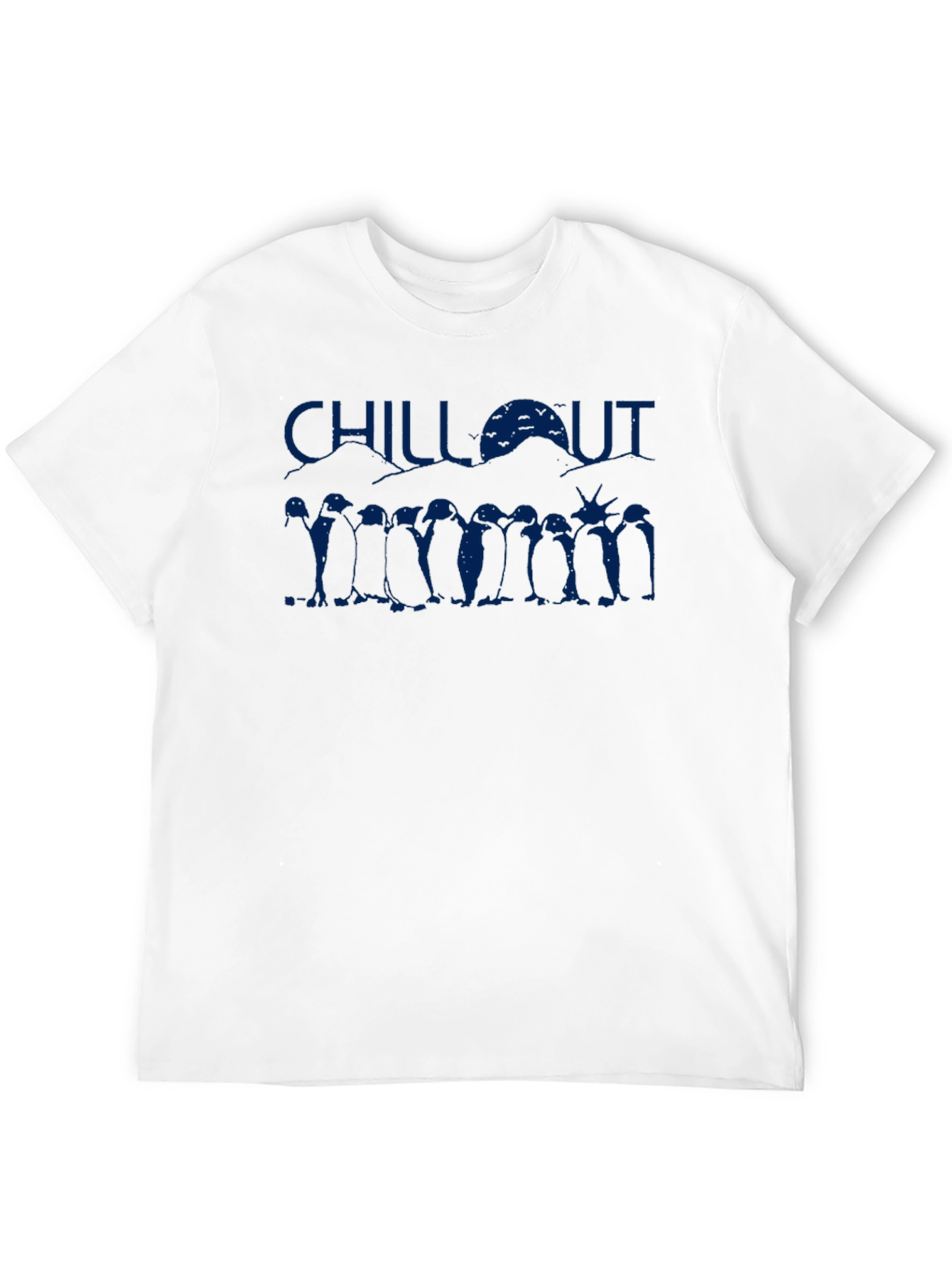 Chill Out Penguin Graphic Tee - Classic Black T-Shirt