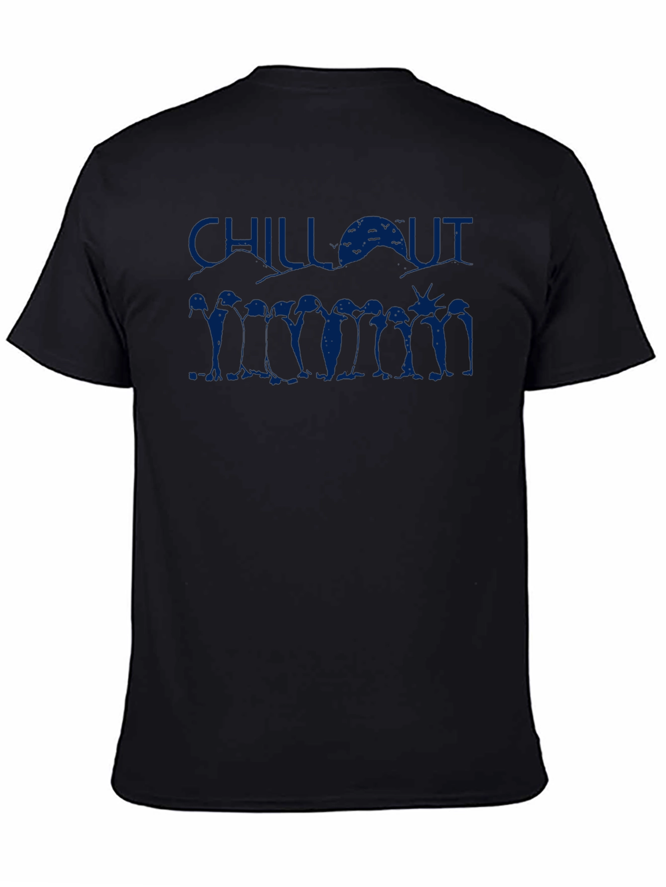 Chill Out Penguin Graphic Tee - Classic Black T-Shirt