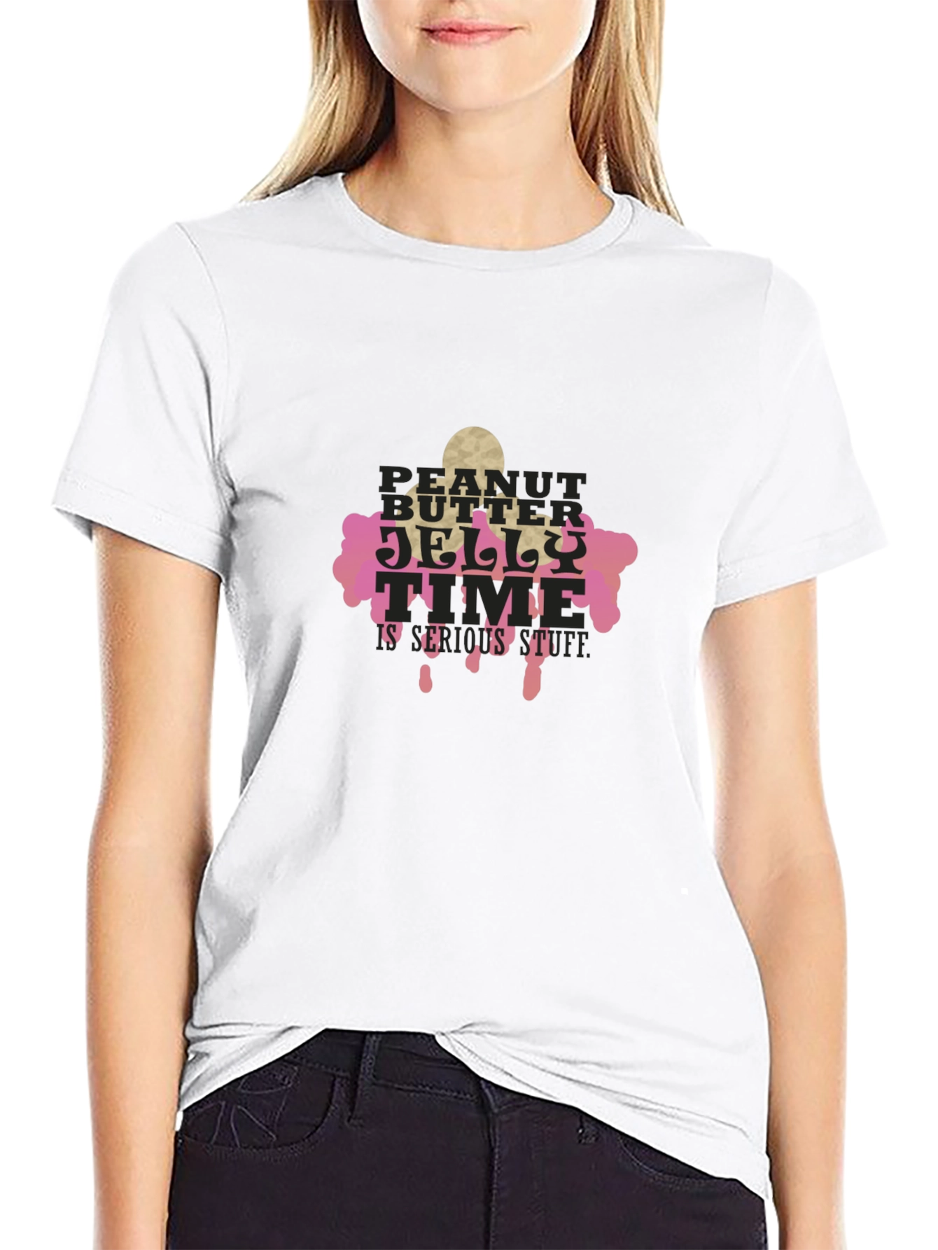 Peanut Butter Jelly Time Black T-Shirt