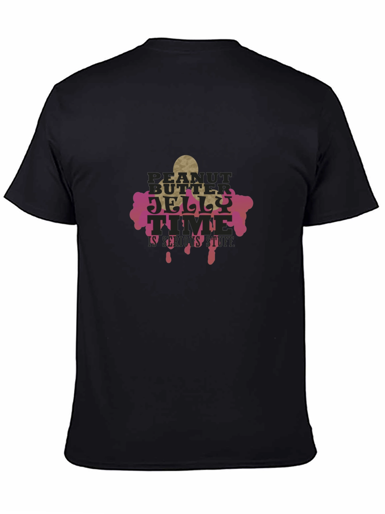 Peanut Butter Jelly Time Black T-Shirt