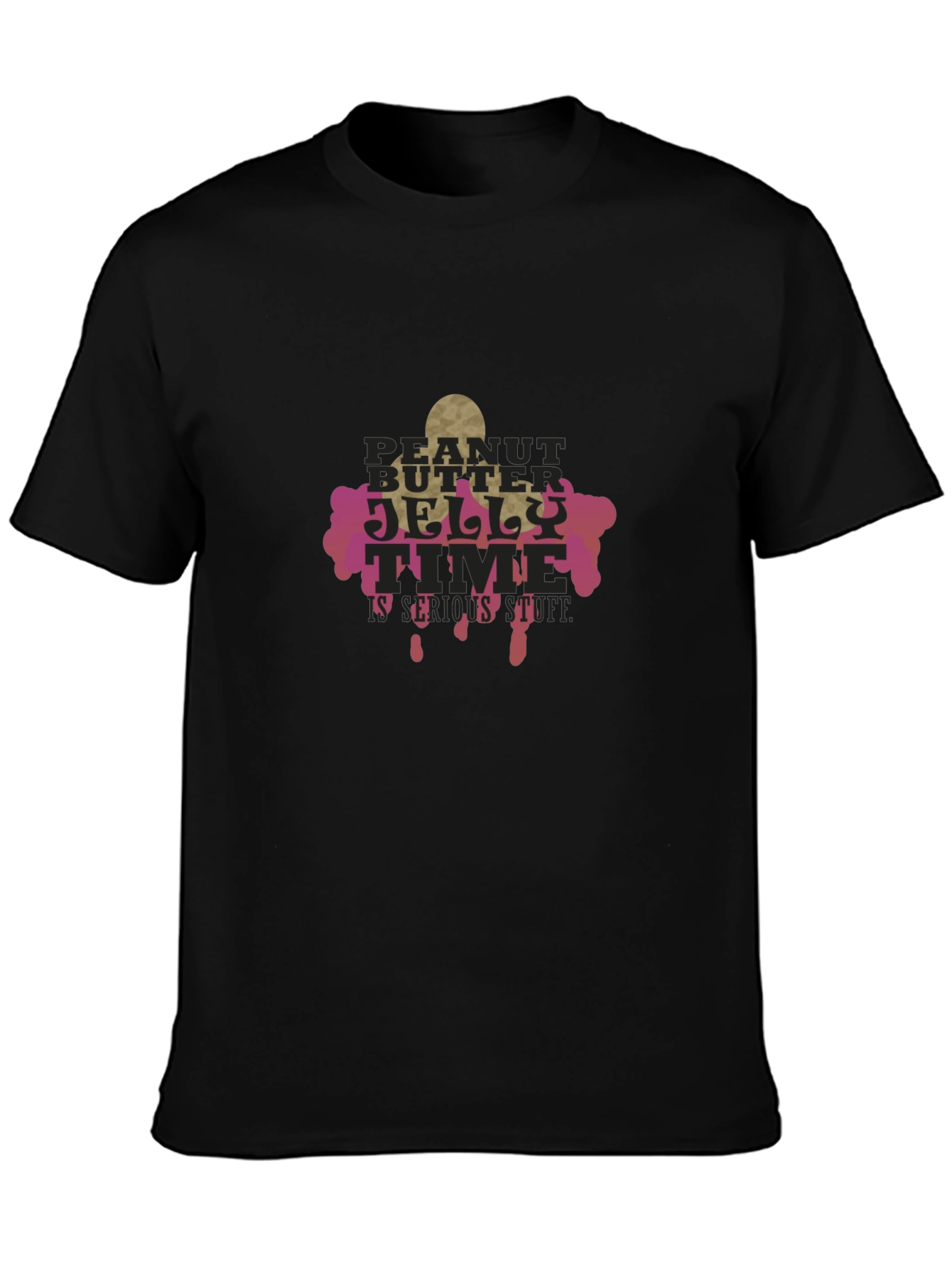 Peanut Butter Jelly Time Black T-Shirt