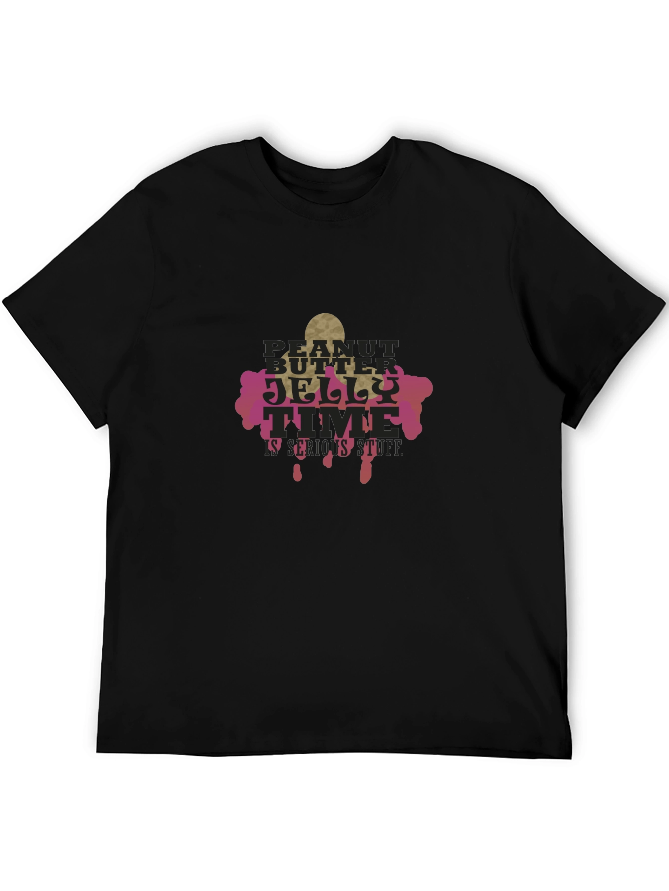 Peanut Butter Jelly Time Black T-Shirt