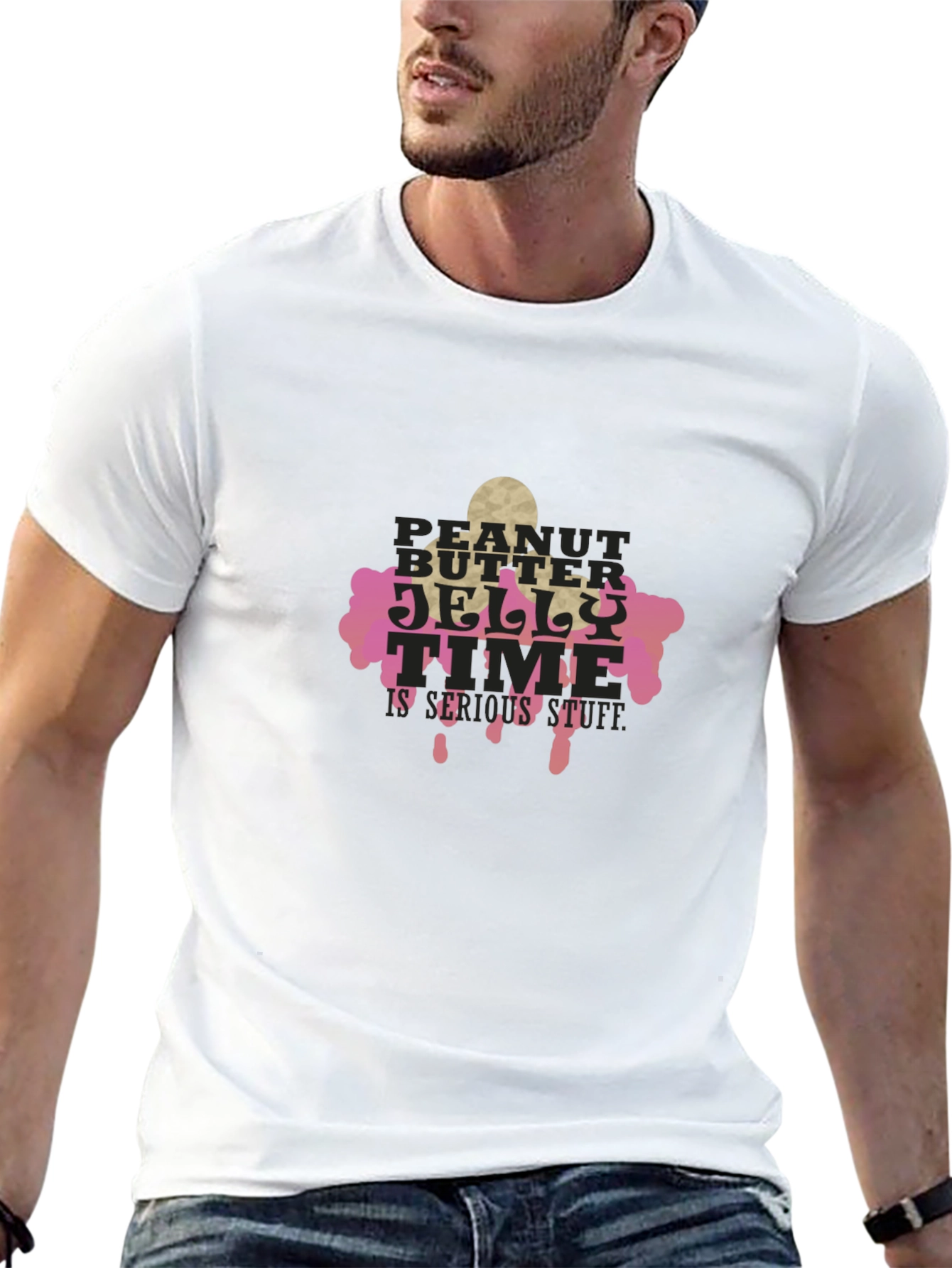Peanut Butter Jelly Time Black T-Shirt
