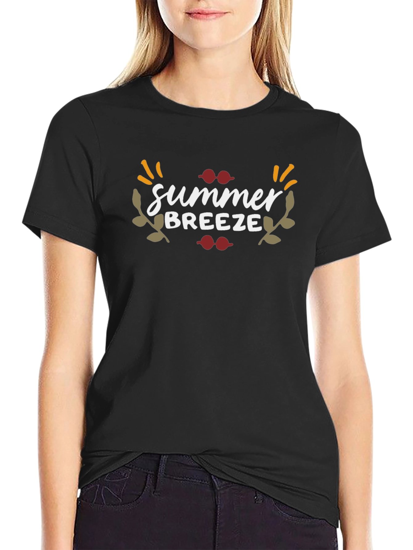 Summer Breeze Graphic T-Shirt - Black