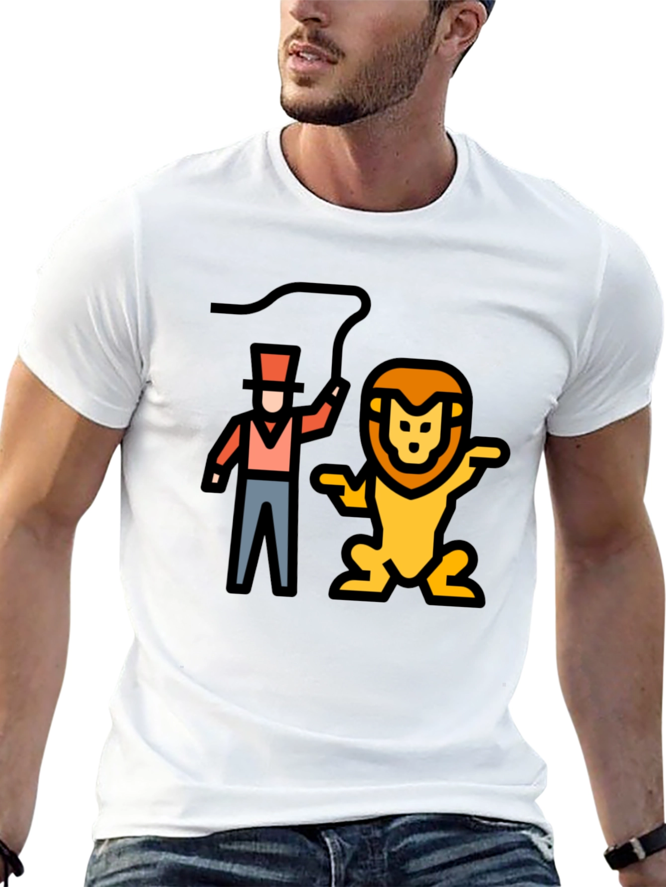 Lion Tamer Graphic Black T-Shirt