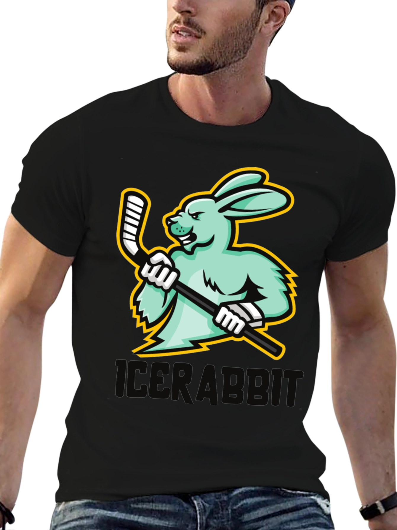 IceRabbit Hockey Graphic Tee
