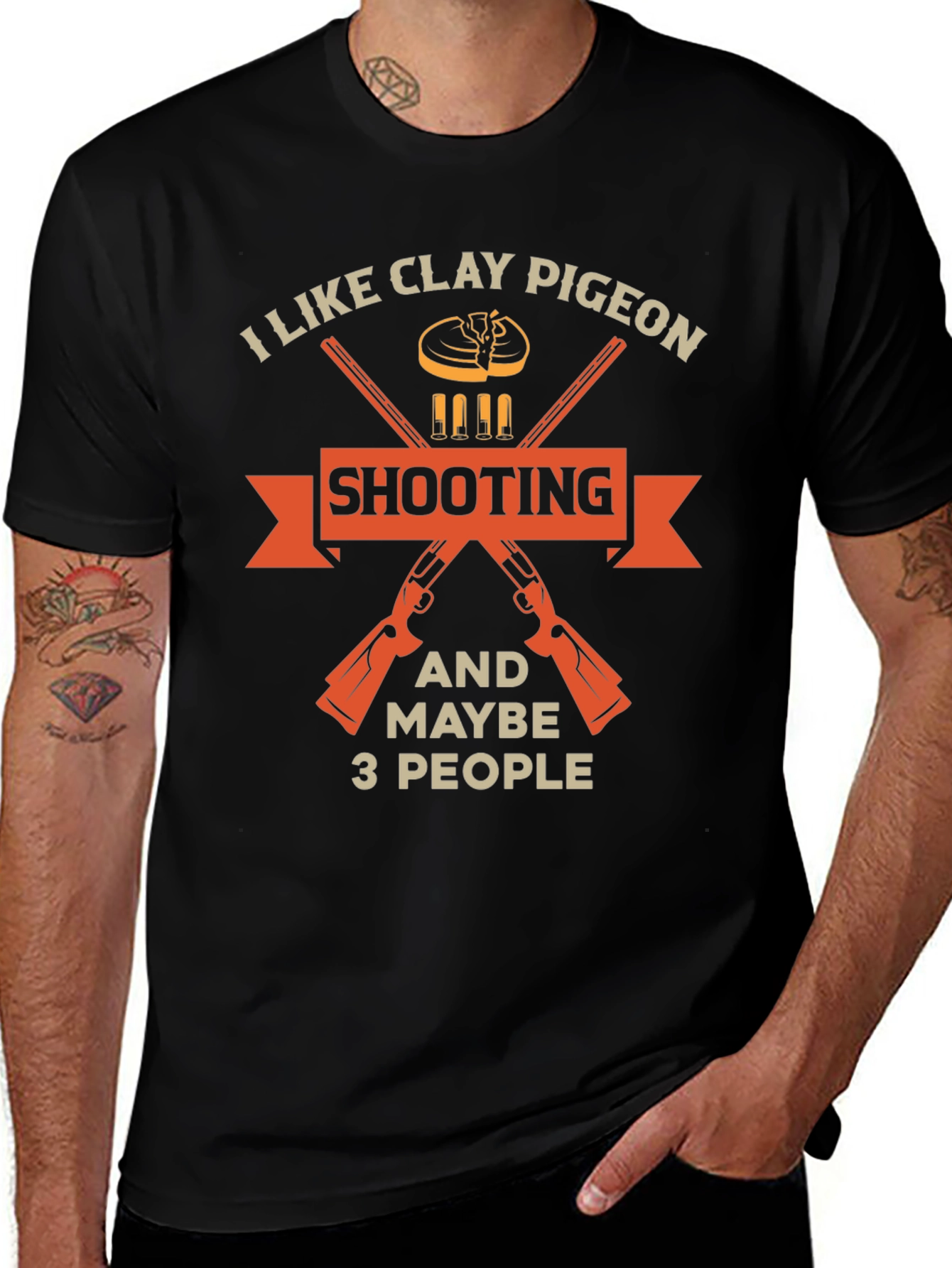Clay Pigeon Shooting T-Shirt - Funny Hunter Tee