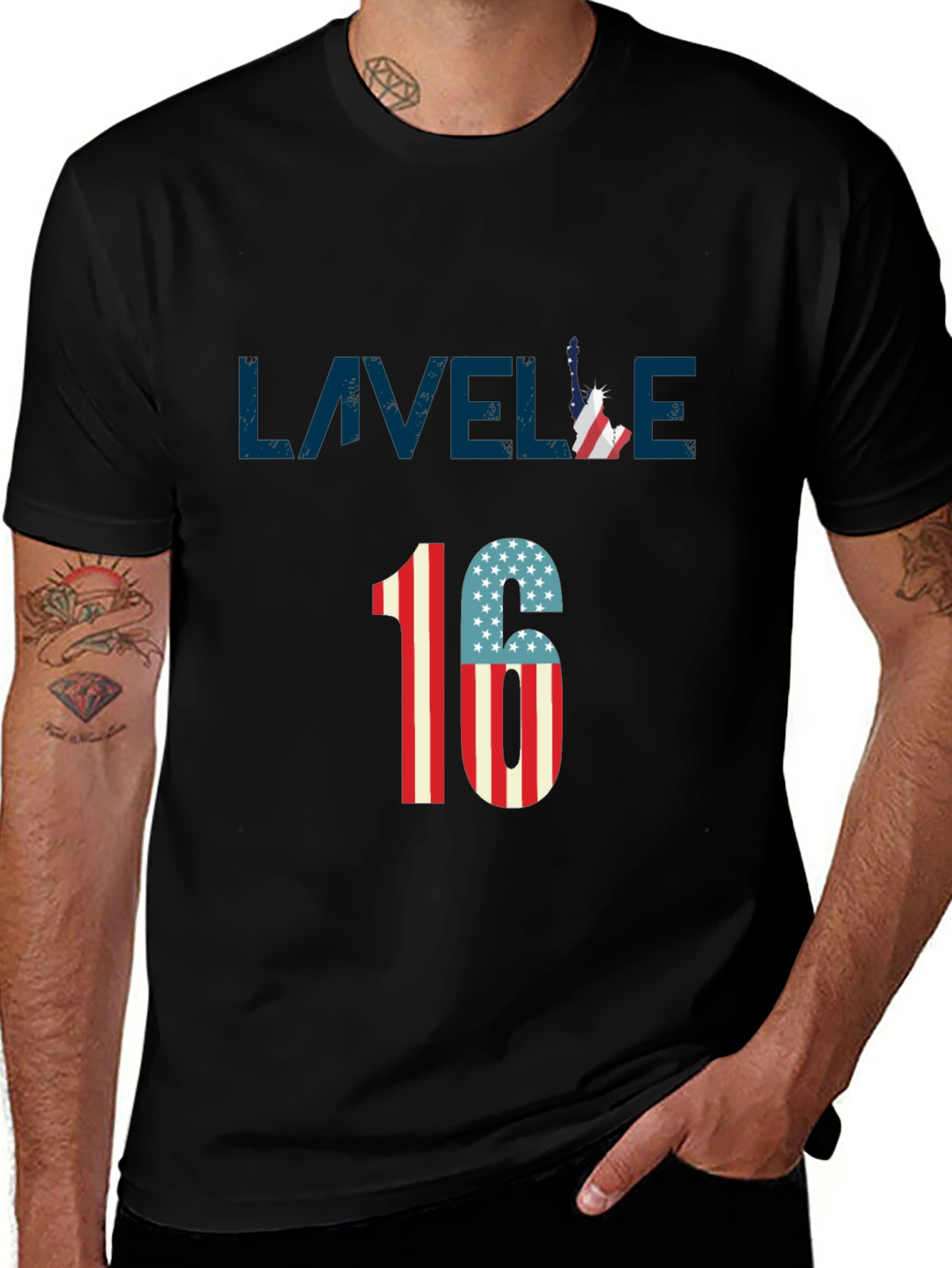 Lavelle 16 Patriotic Graphic Tee - Black