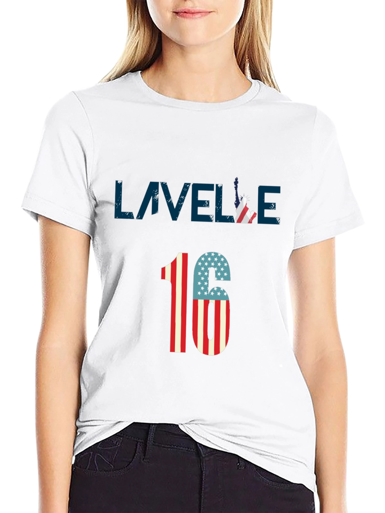 Lavelle 16 Patriotic Graphic Tee - Black