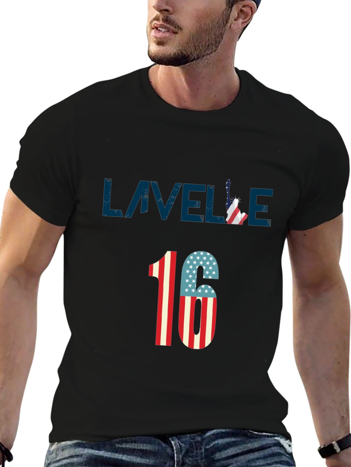 Lavelle 16 Patriotic Graphic Tee - Black