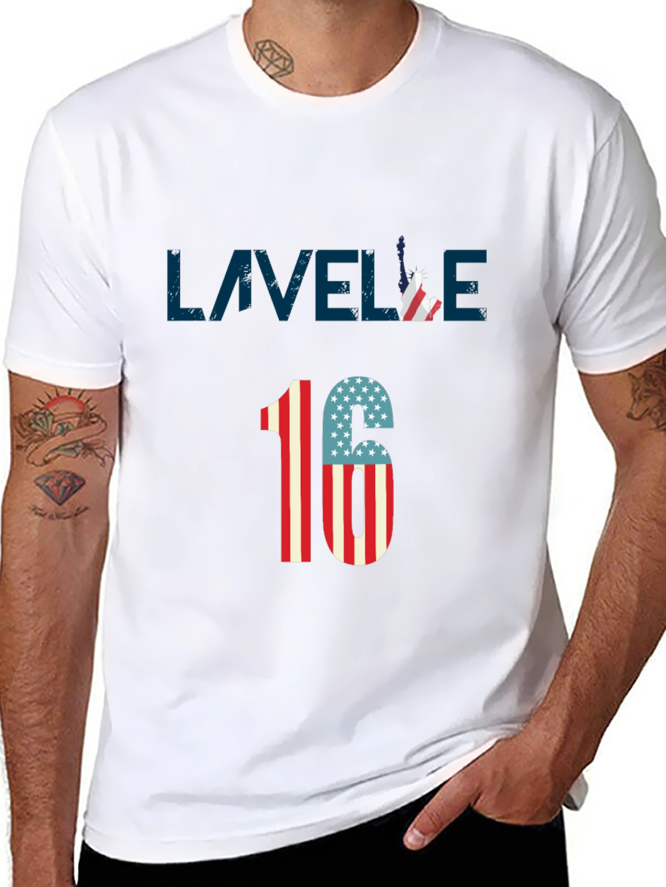 Lavelle 16 Patriotic Graphic Tee - Black