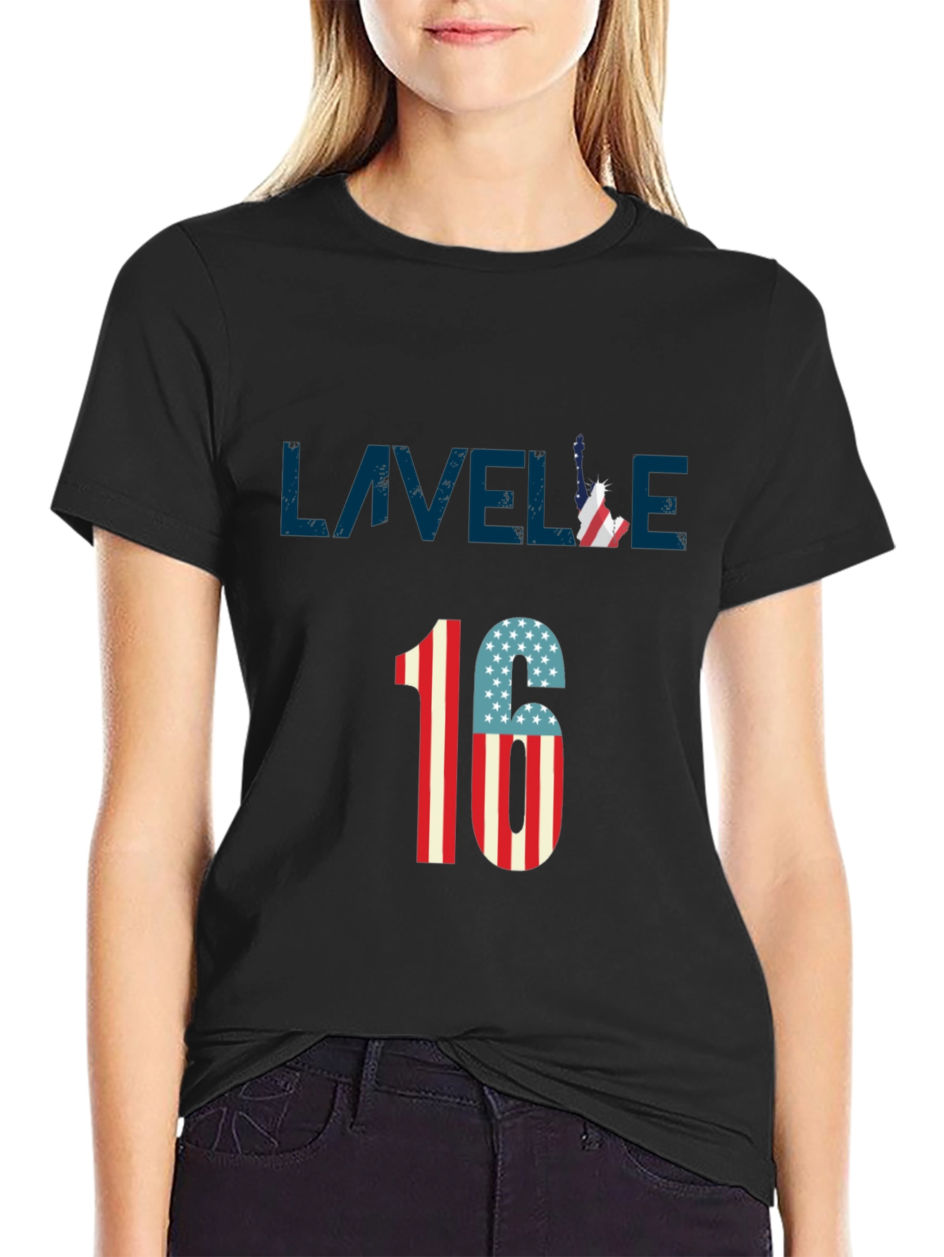 Lavelle 16 Patriotic Graphic Tee - Black