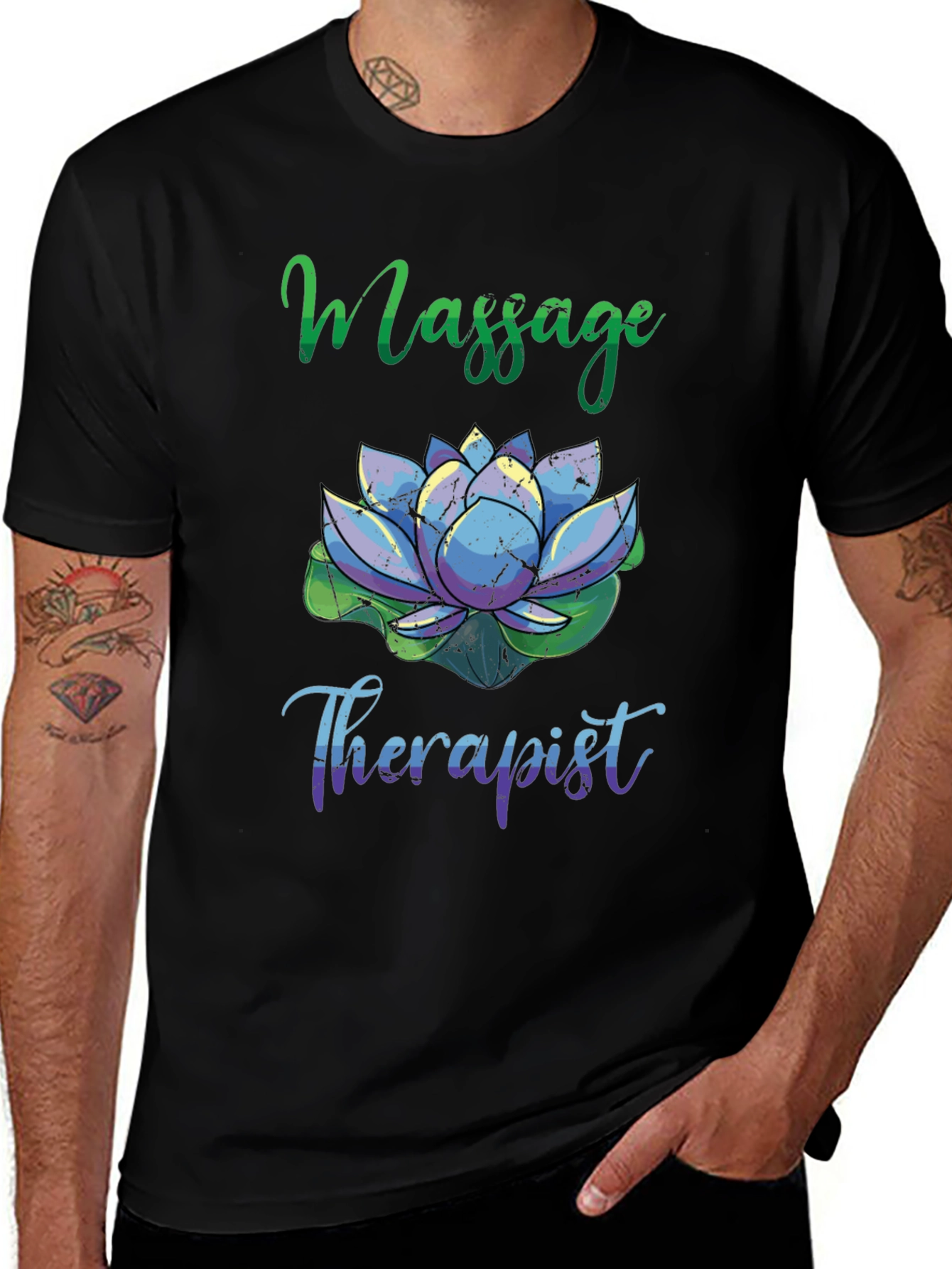 Massage Therapist Lotus Flower T-Shirt