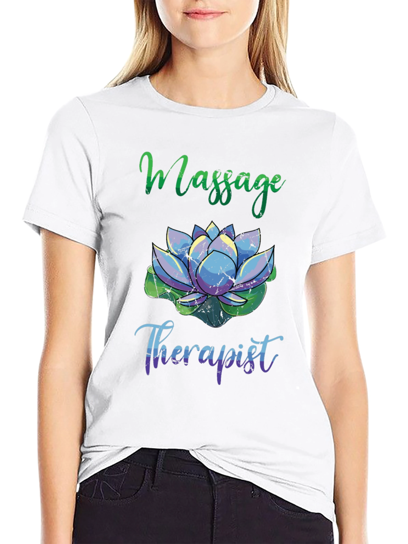 Massage Therapist Lotus Flower T-Shirt