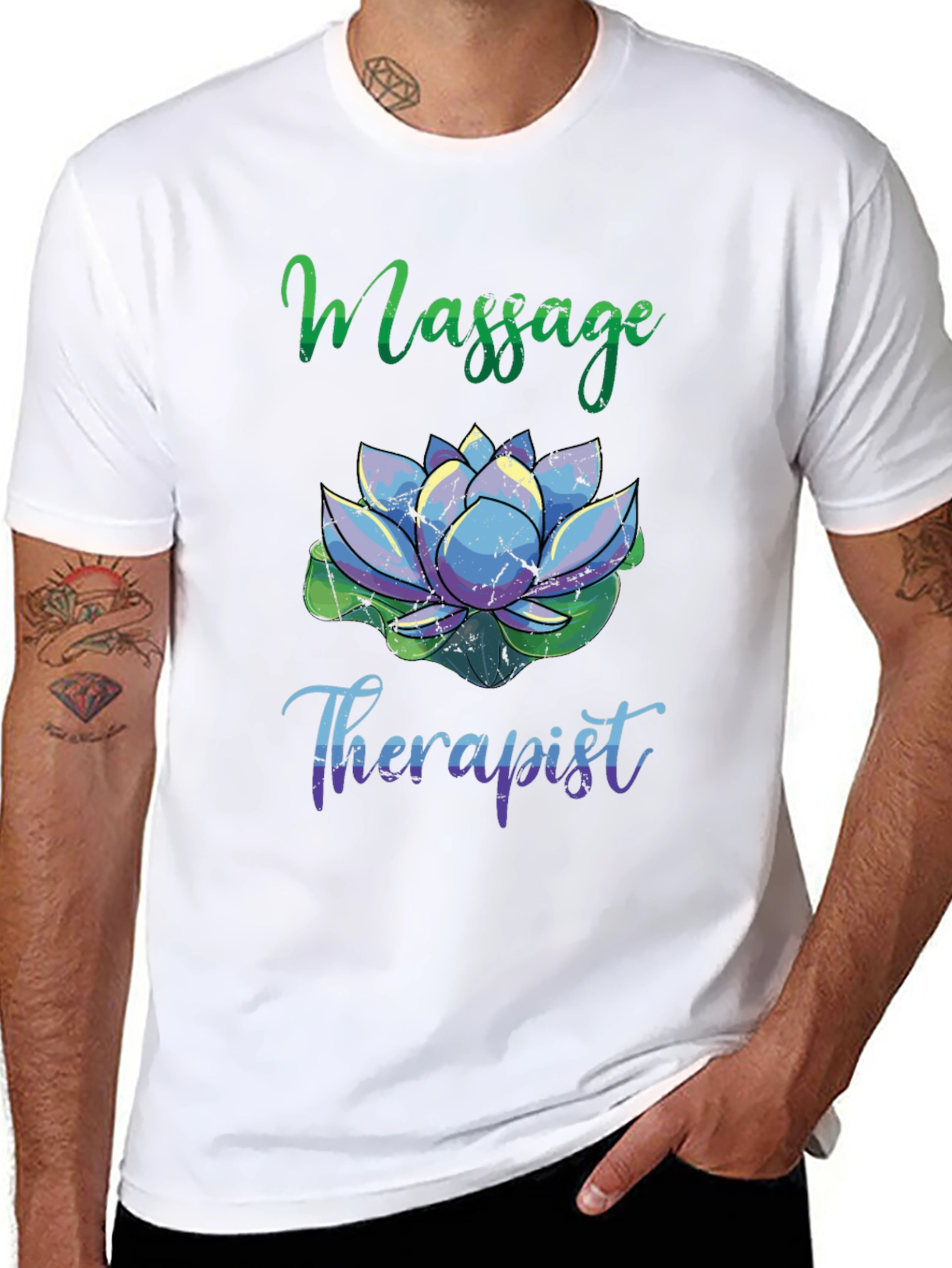 Massage Therapist Lotus Flower T-Shirt