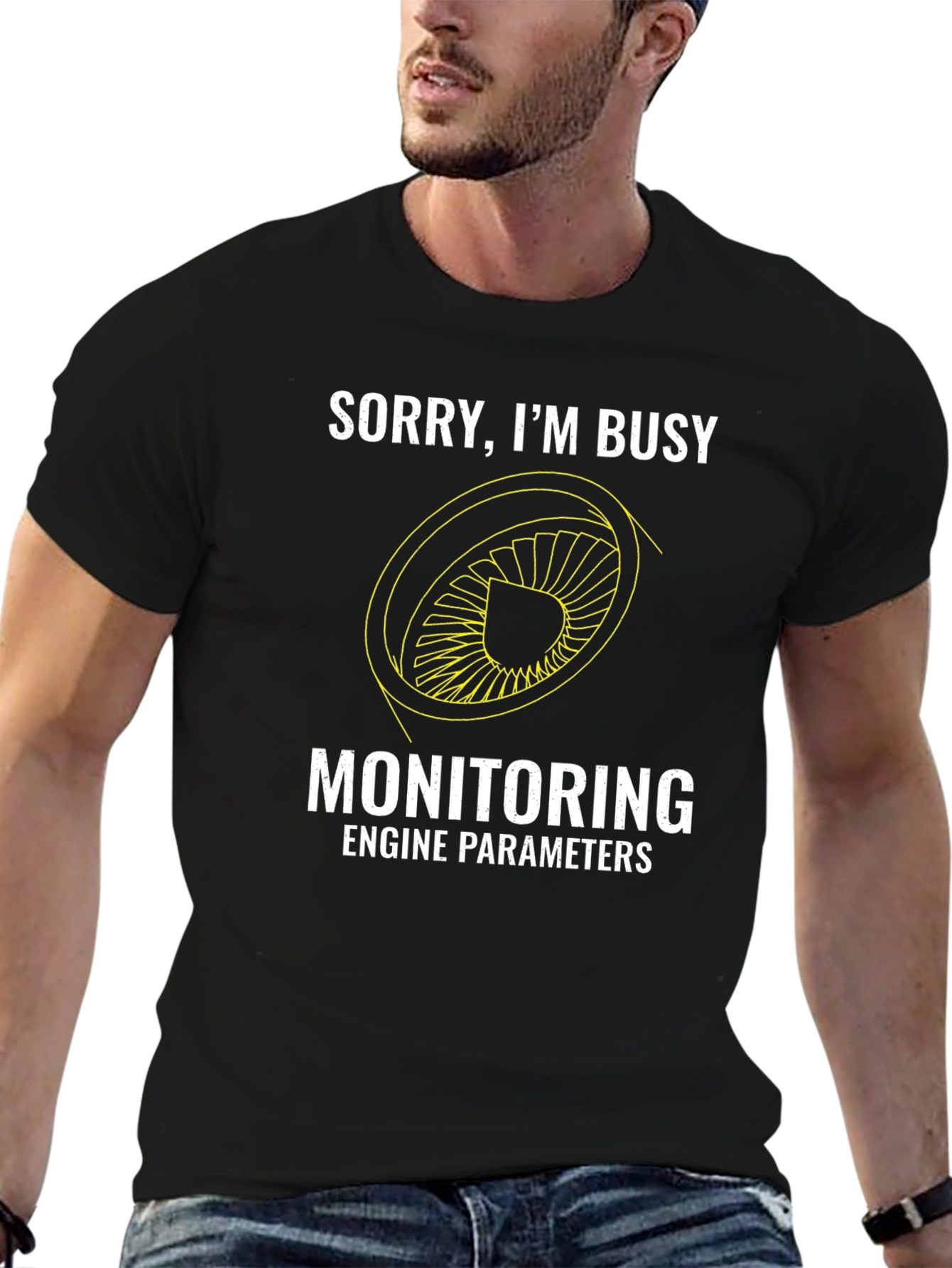 Busy Monitoring Engine Parameters Graphic T-Shirt