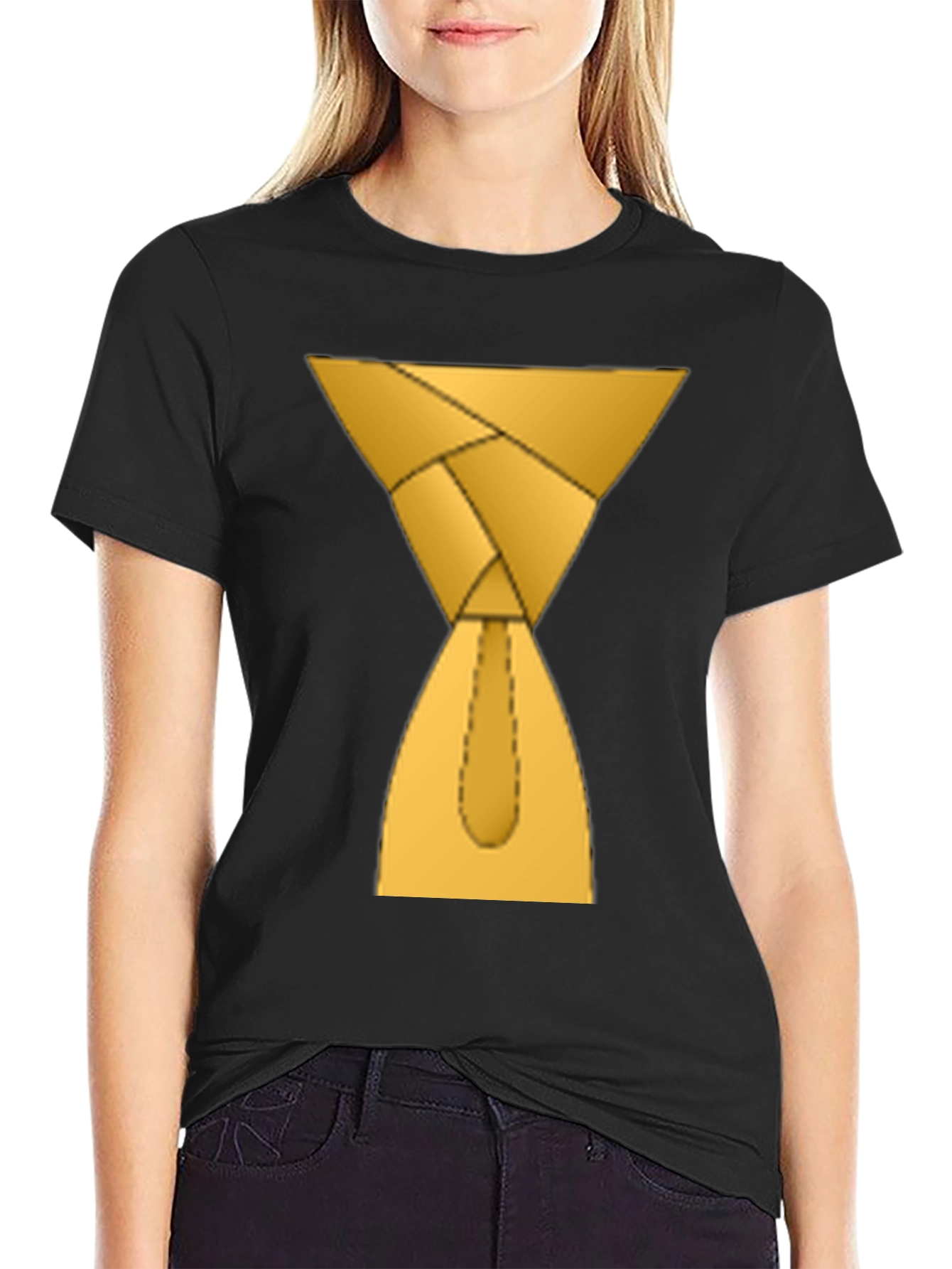 Hourglass Tie Graphic Tee - Unique Trendy Style