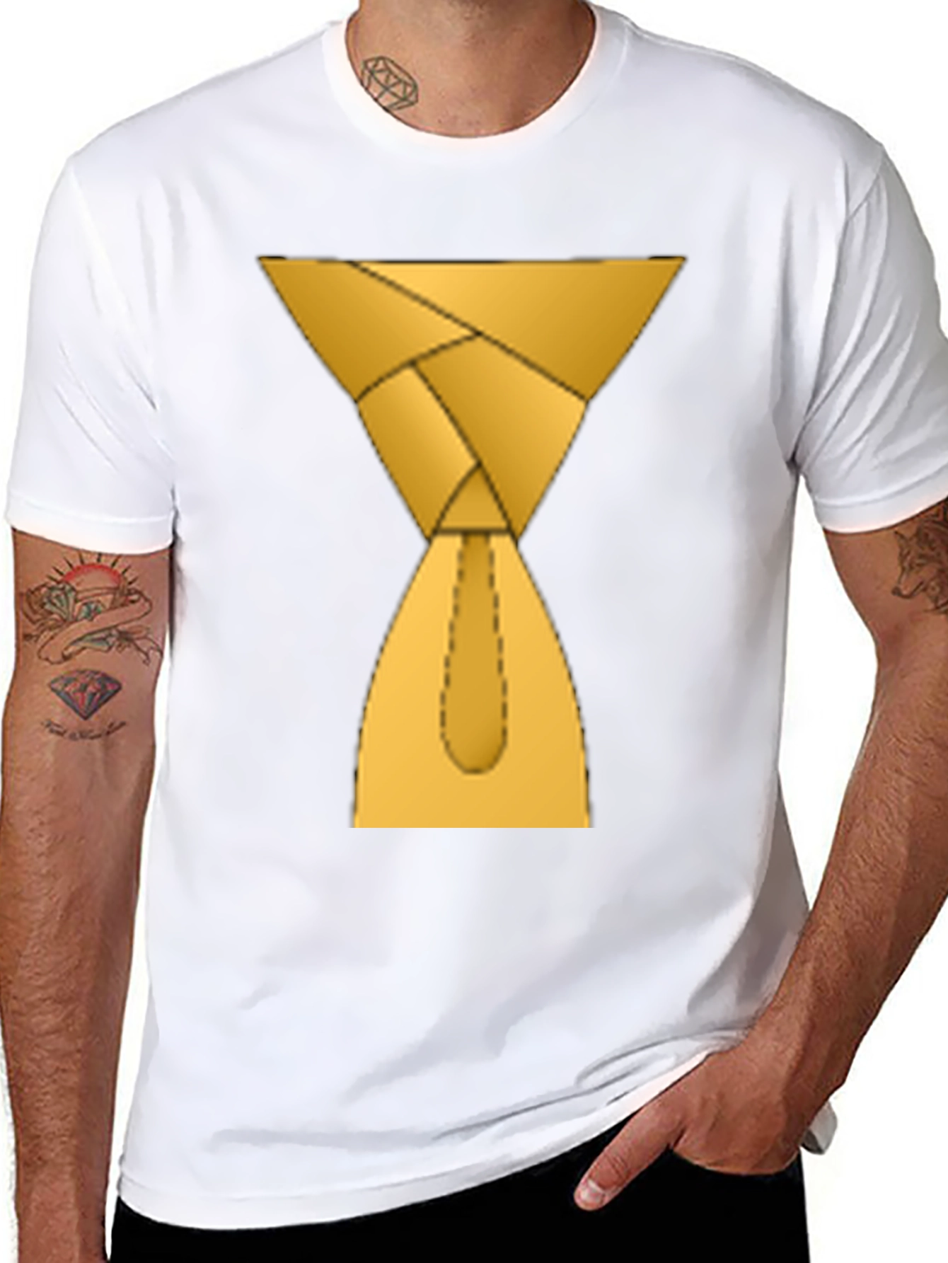 Hourglass Tie Graphic Tee - Unique Trendy Style