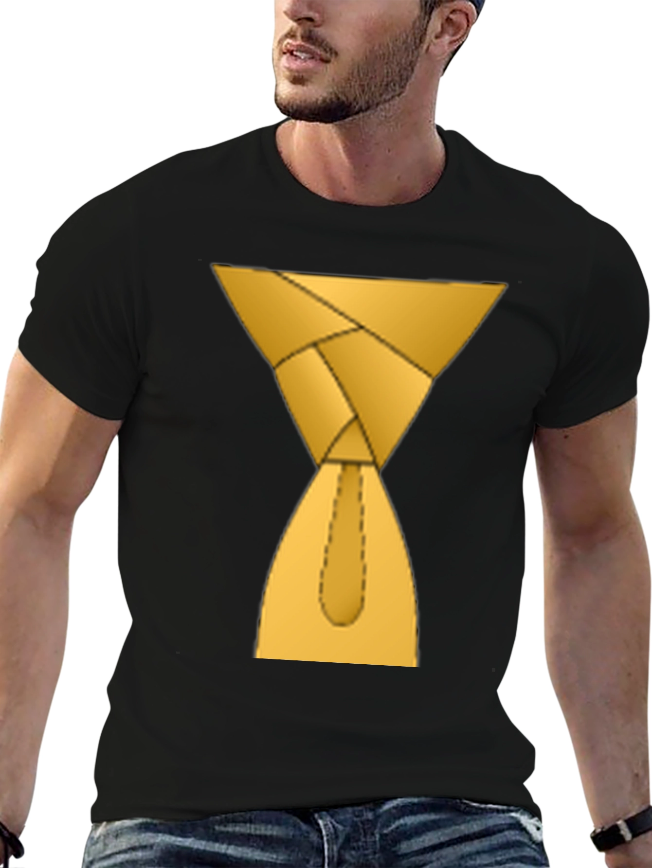 Hourglass Tie Graphic Tee - Unique Trendy Style