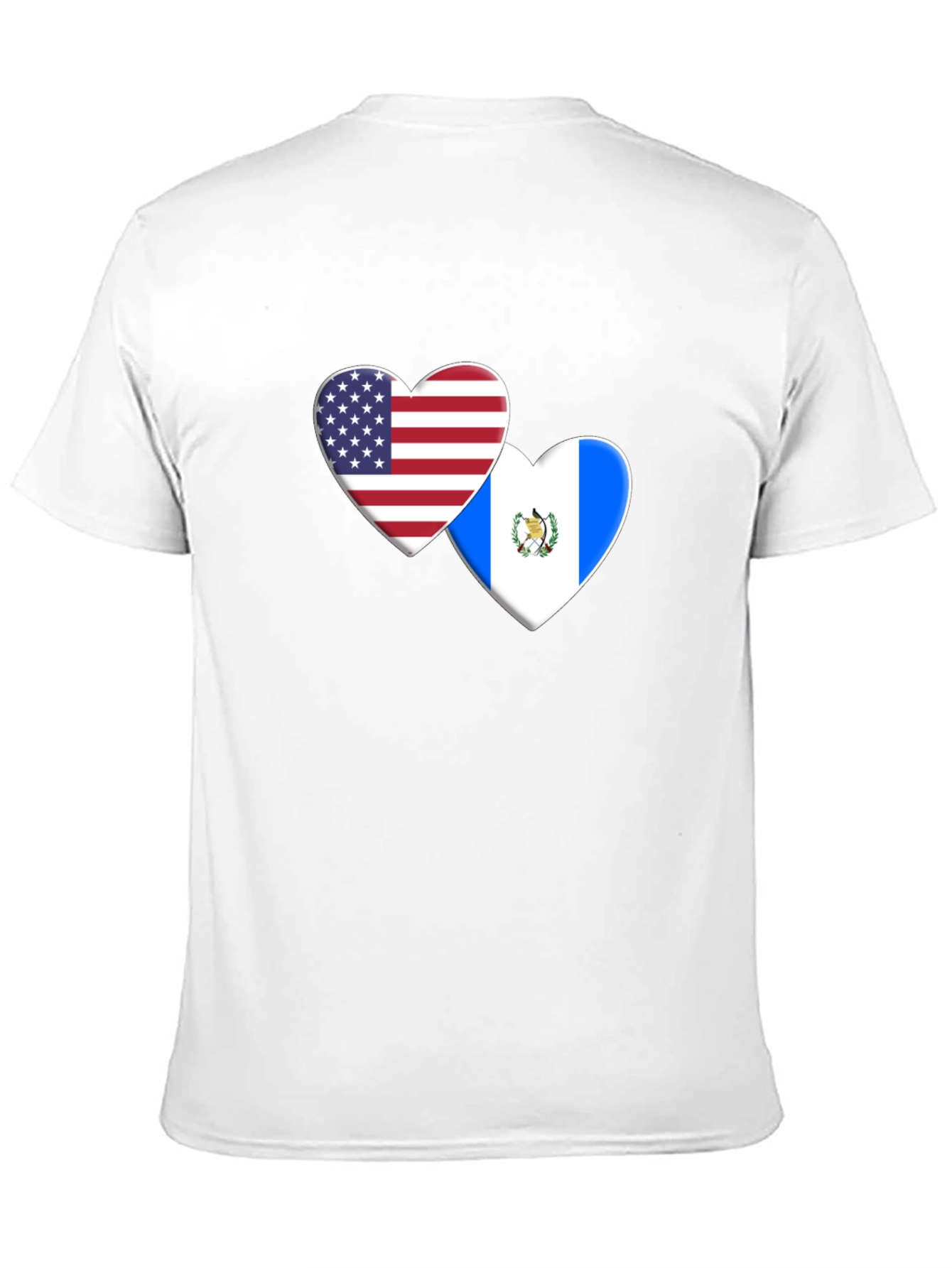 USA and Guatemala Flag Heart T-Shirt